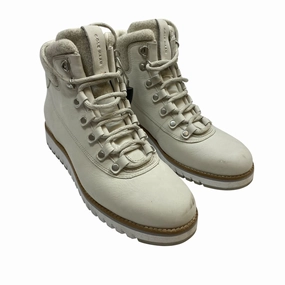 Sweat Resistant Gym Workout Boots Designer By Cole-Haan In Cream, Size:8