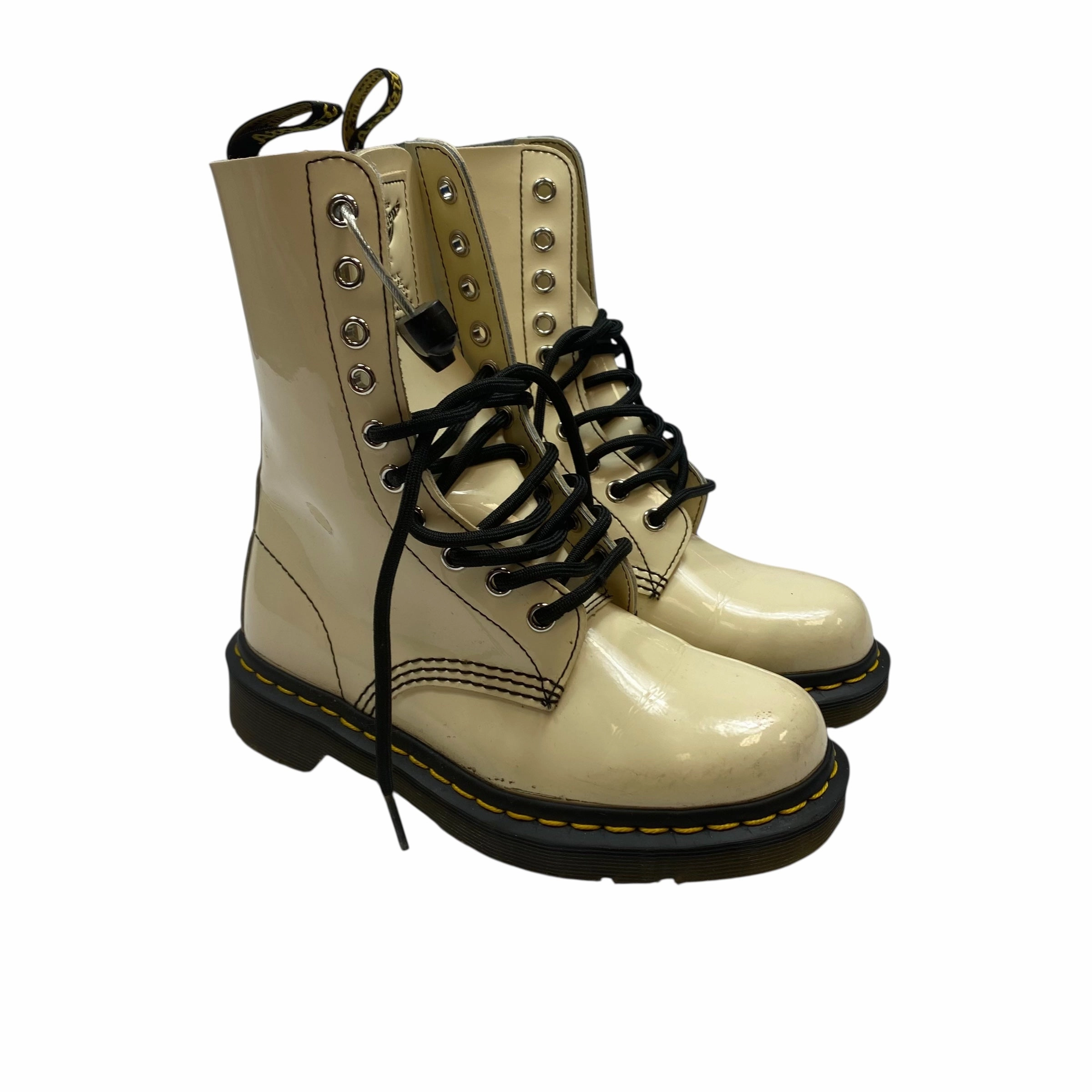Boots Designer By Dr Martens In Cream, Size:5 Stable base Peak Mode