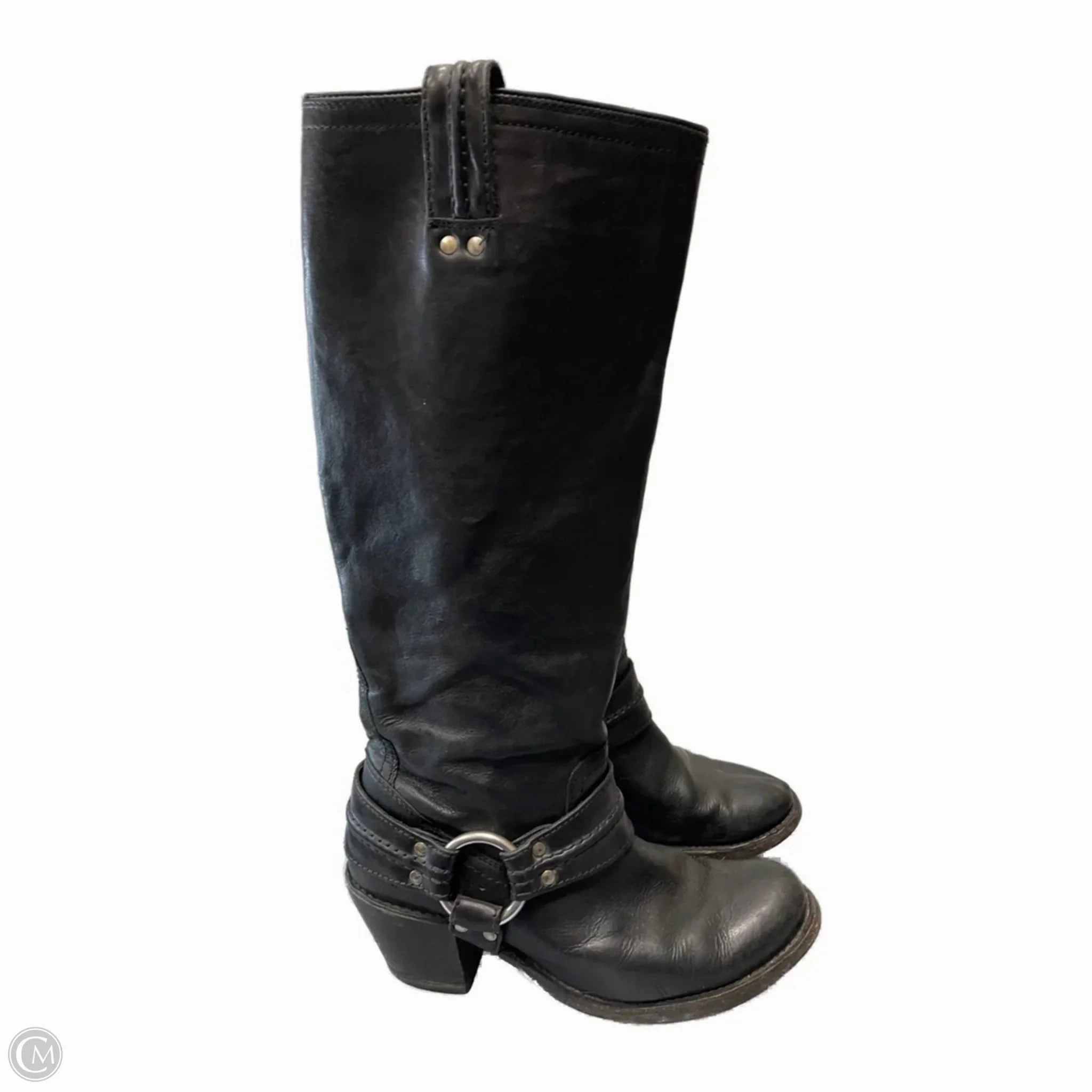 Boots Designer By Frye In Black, Size: 6.5 Moisture Wicking Lining