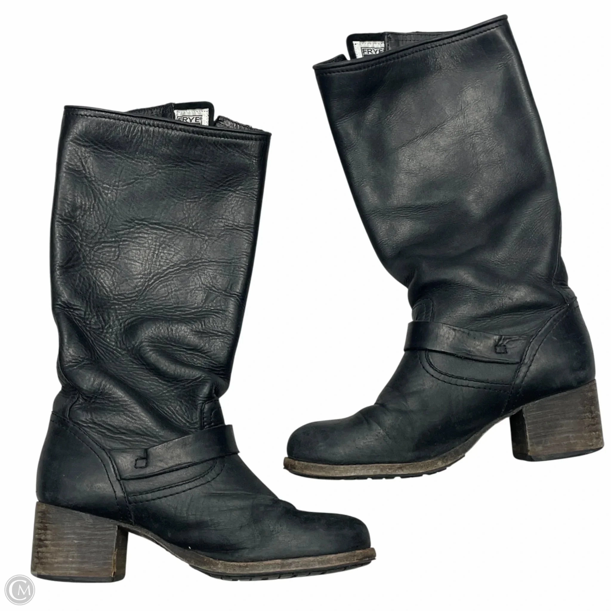 Daily Chill Sky View Boots Designer By Frye In Black, Size: 8.5