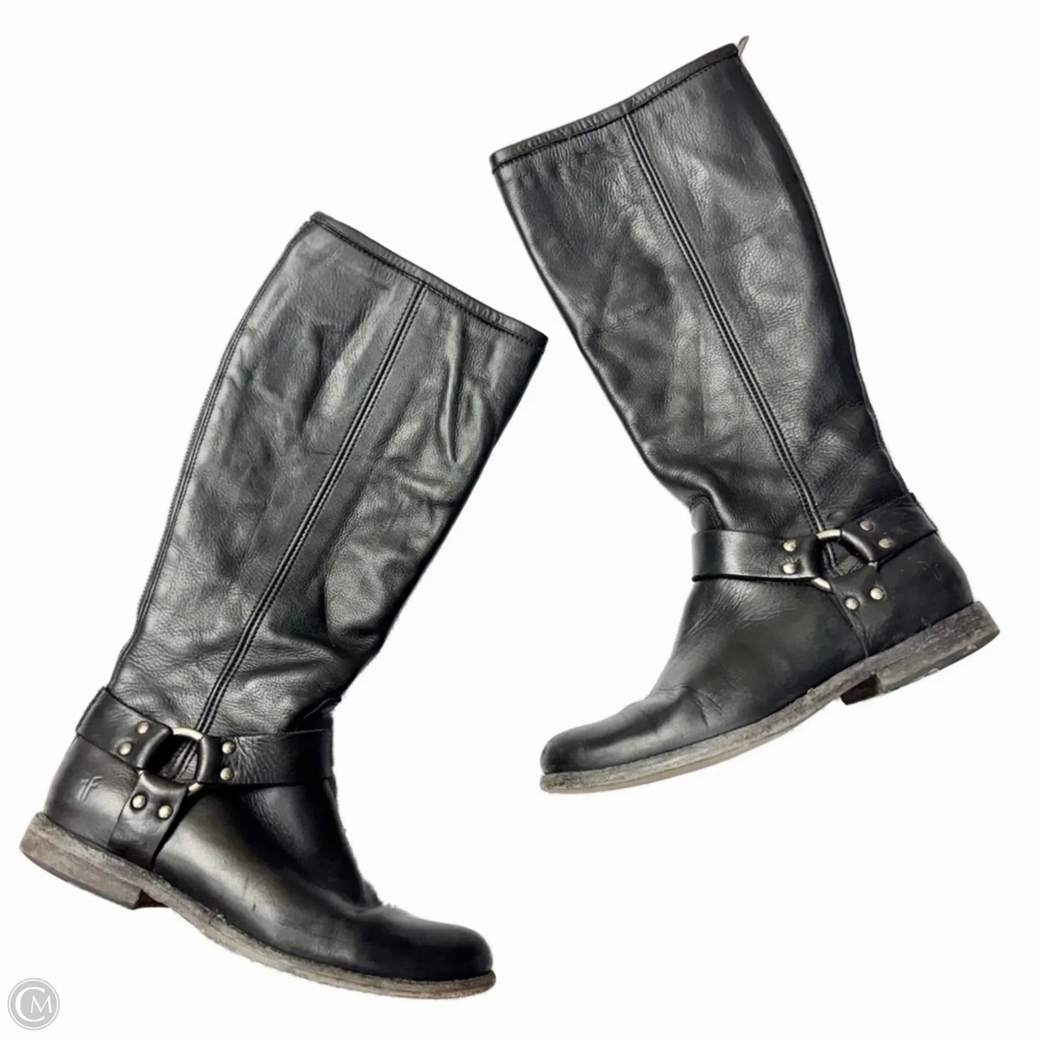 Boots Designer By Frye In Black, Size: 8.5 Rolling Motion Support Comfort