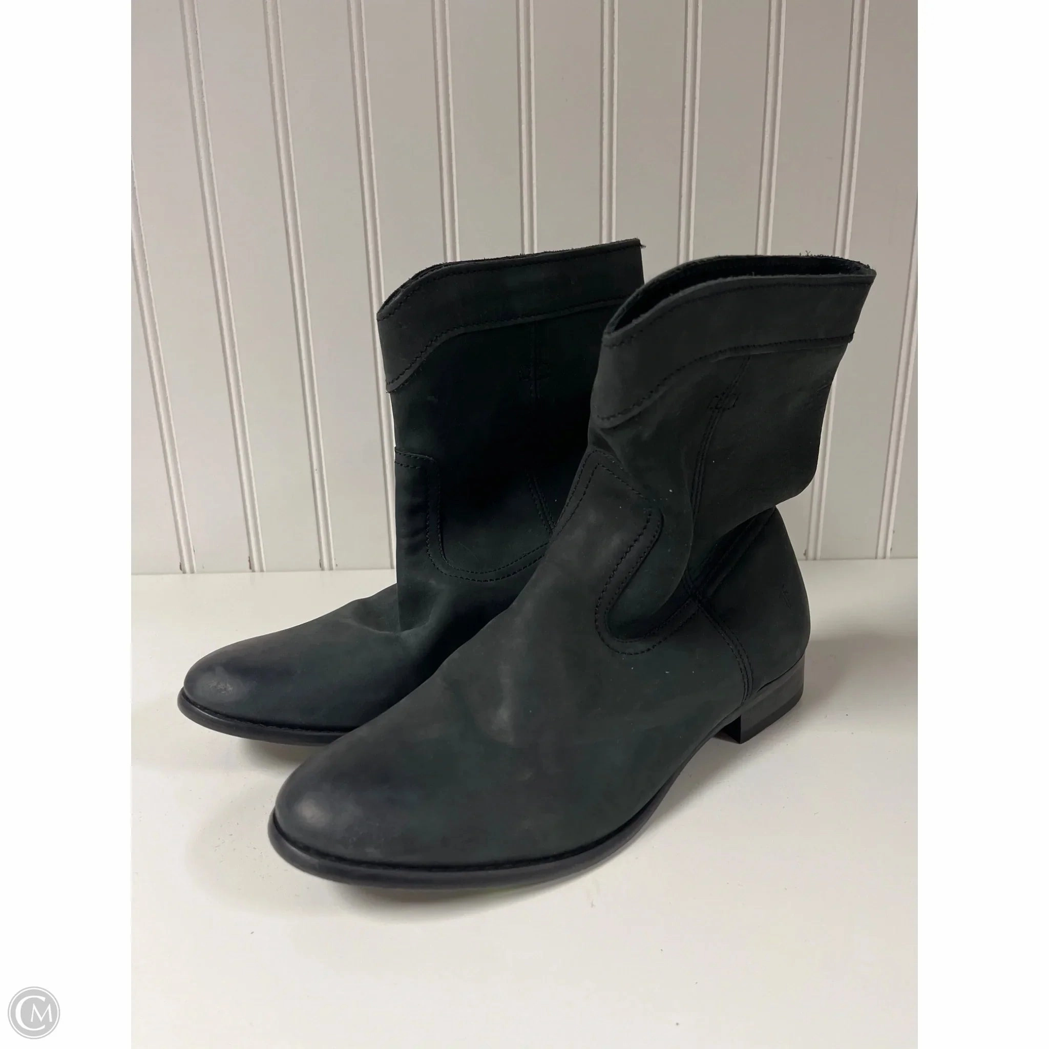 Boots Designer By Frye In Grey, Size: 9 Retro Mood Slip On