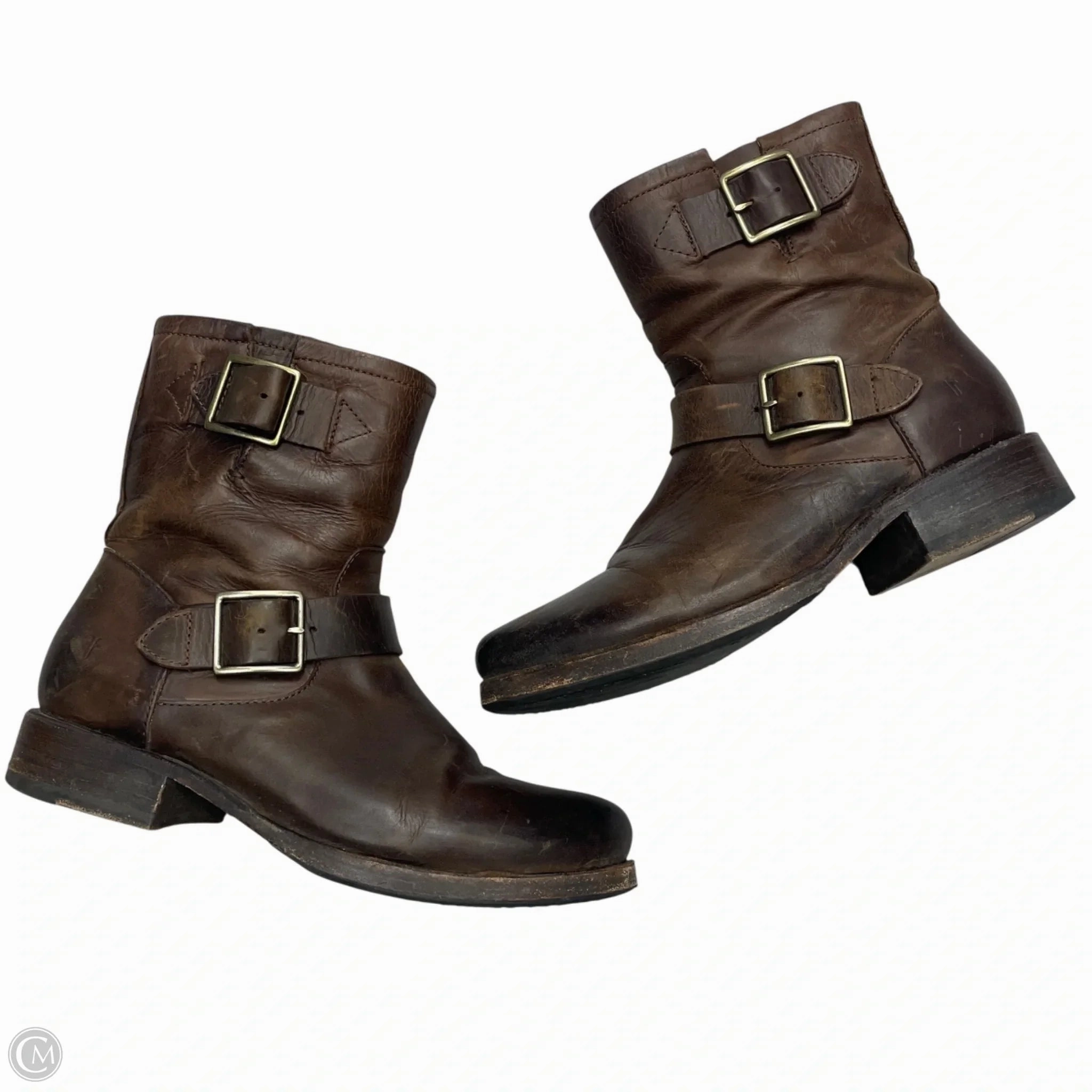 Boots Designer By Frye In Tan, Size: 6.5 Slip Safe