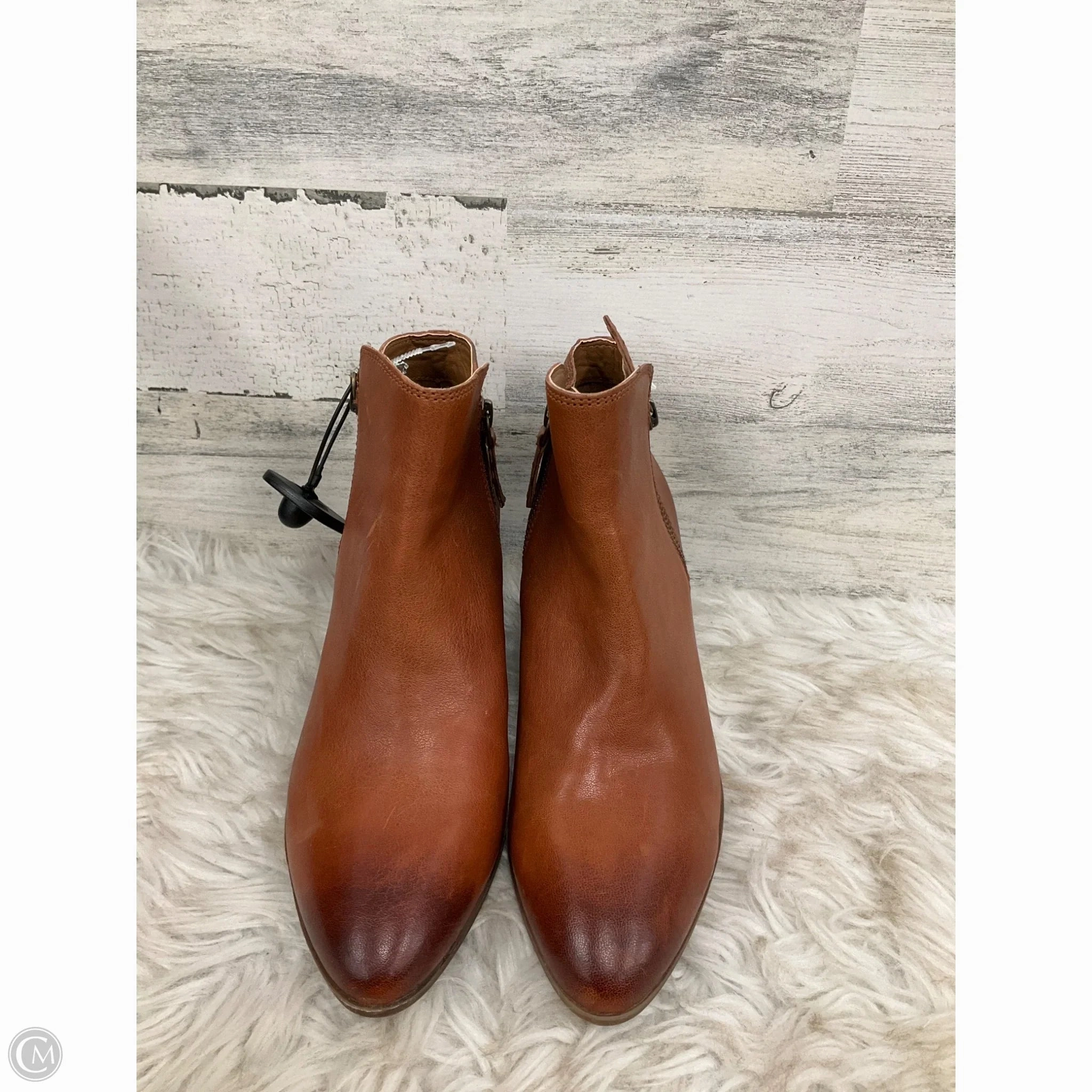 Boots Designer By Frye In Tan, Size: 8.5 Craftsmanship Busy Path