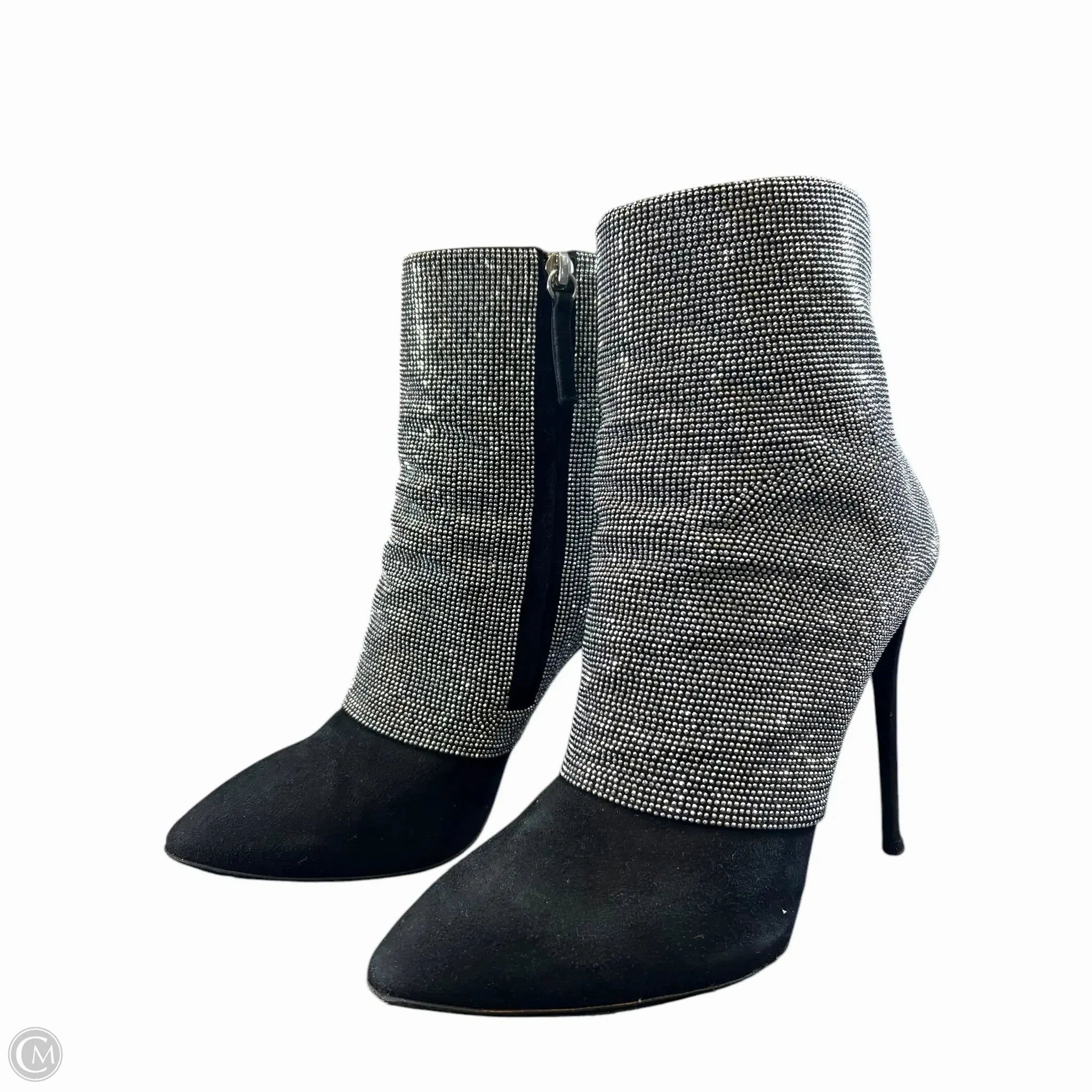 Boots Designer By Giuseppe Zanotti In Black & Silver, Size: 8.5 Supportive Core Weekend Warriors Island Step