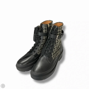 Boots Designer By Kate Spade In Black & Cream, Size: 9 Shine Silver Non Slip Wellness Seekers