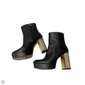 Boots Designer By Michael Kors In Black & Gold, Size: 8 Stability Shank