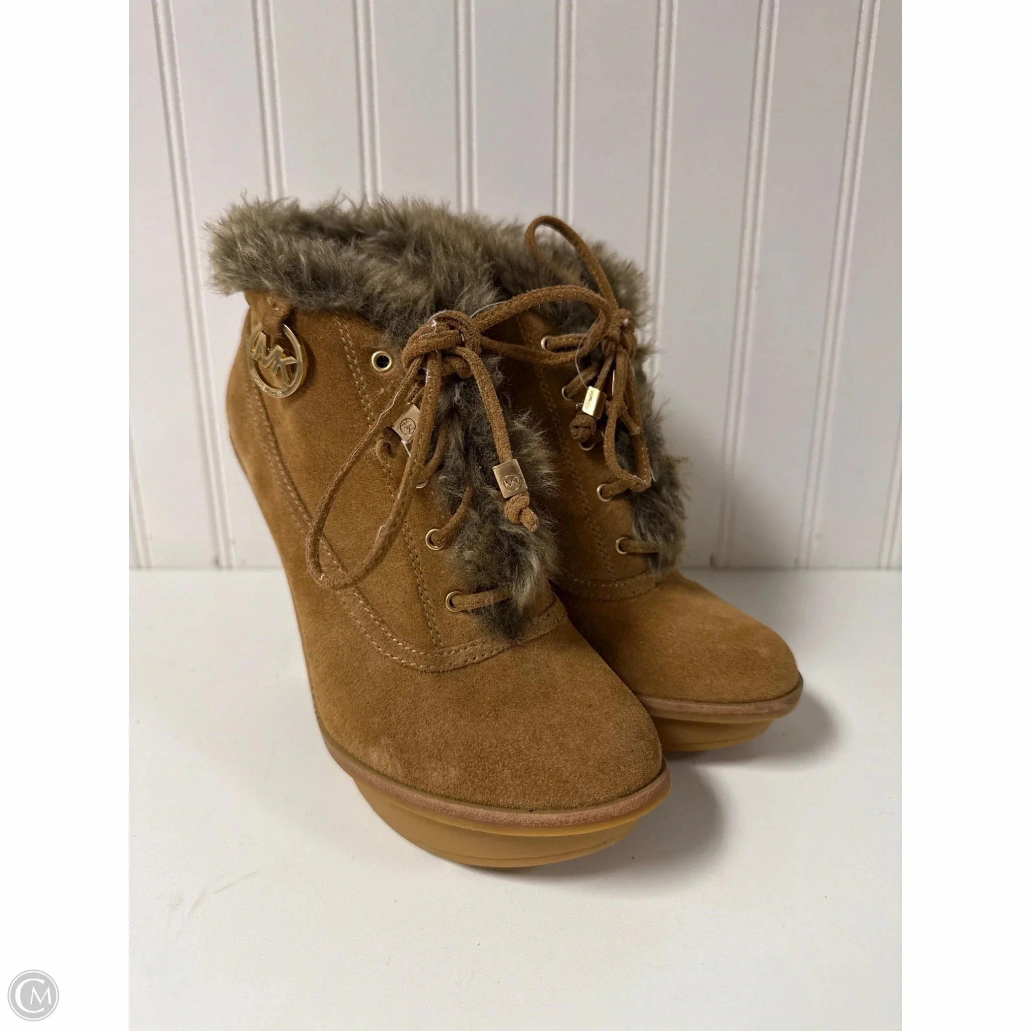 Impact Resistance Boots Designer By Michael Kors In Tan, Size: 6