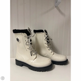 All Day Comfort Engineering Boots Designer By Michael Kors In White, Size: 8