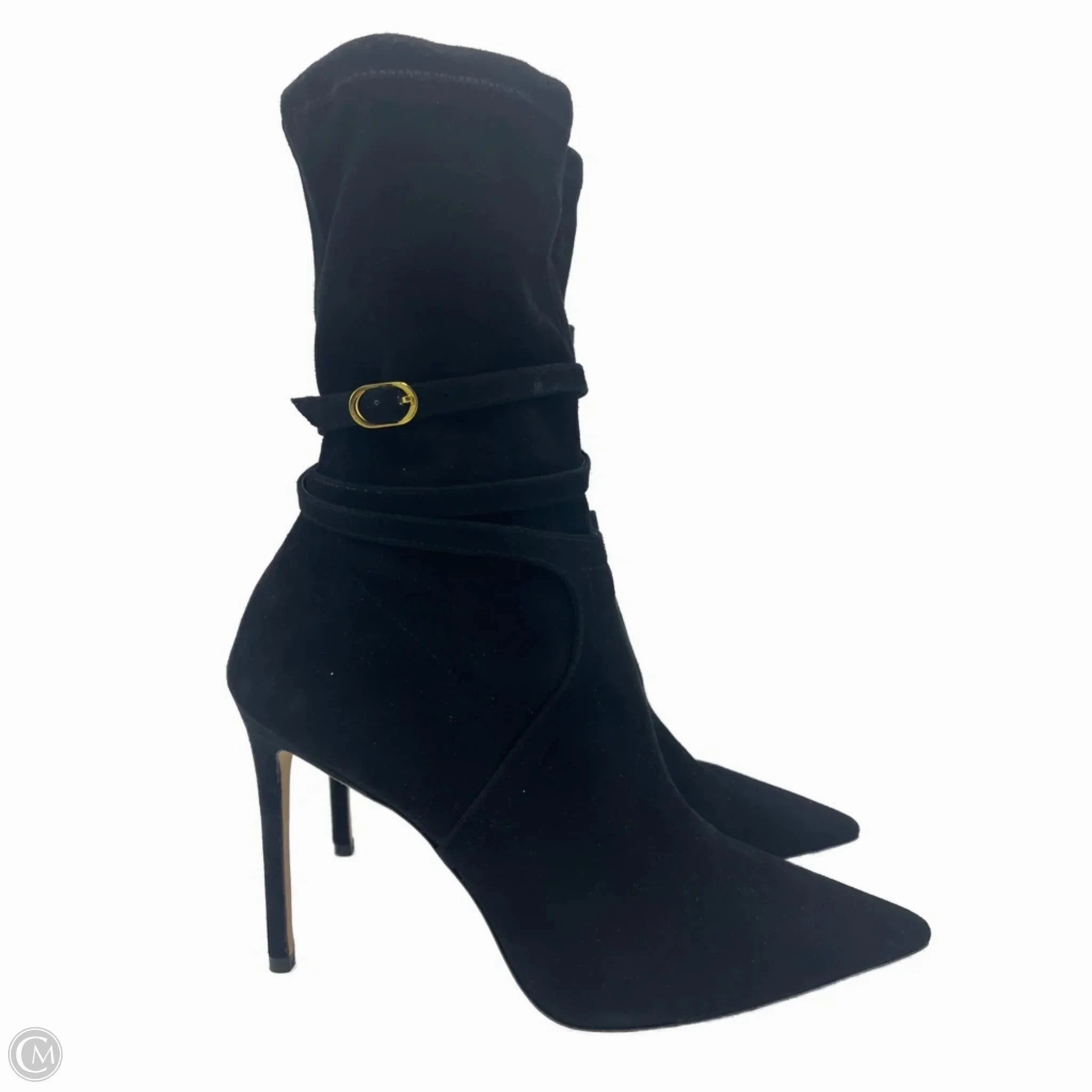 Boots Designer By Stuart Weitzman In Black, Size: 11 Red Glow