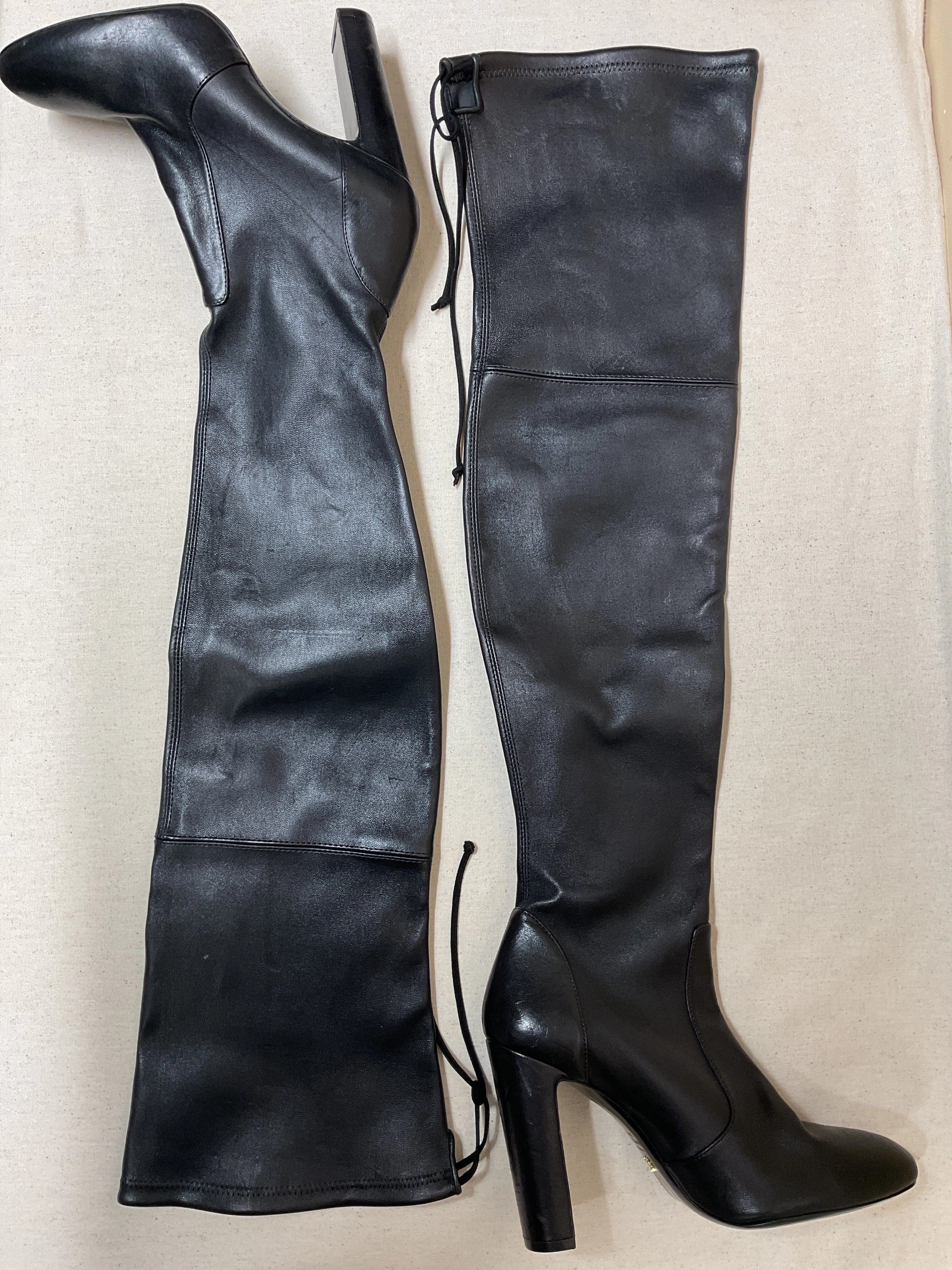 Workout Boots Designer By Stuart Weitzman In Black, Size:9