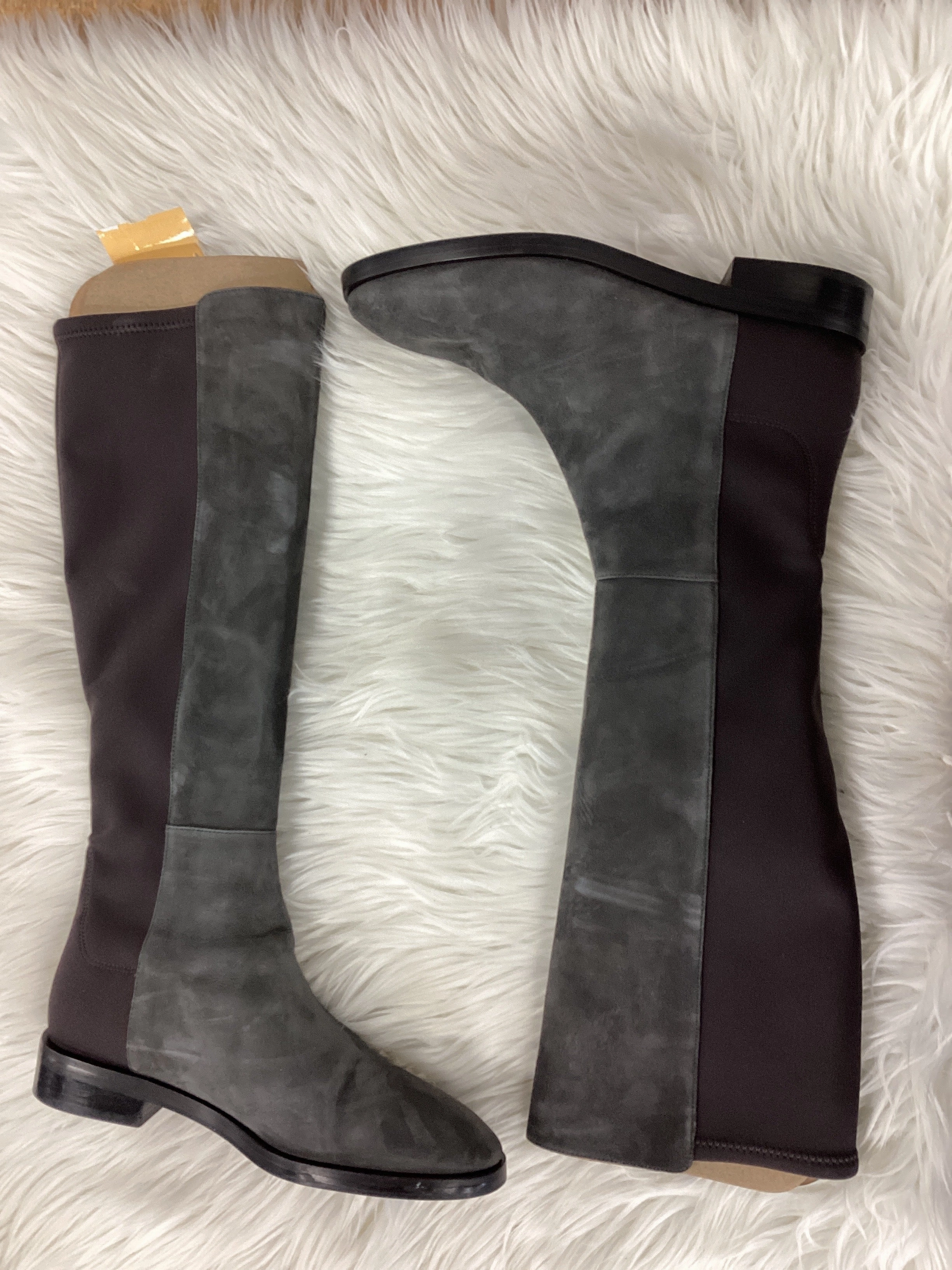 Boots Designer By Stuart Weitzman In Grey, Size:8.5 Fast Go