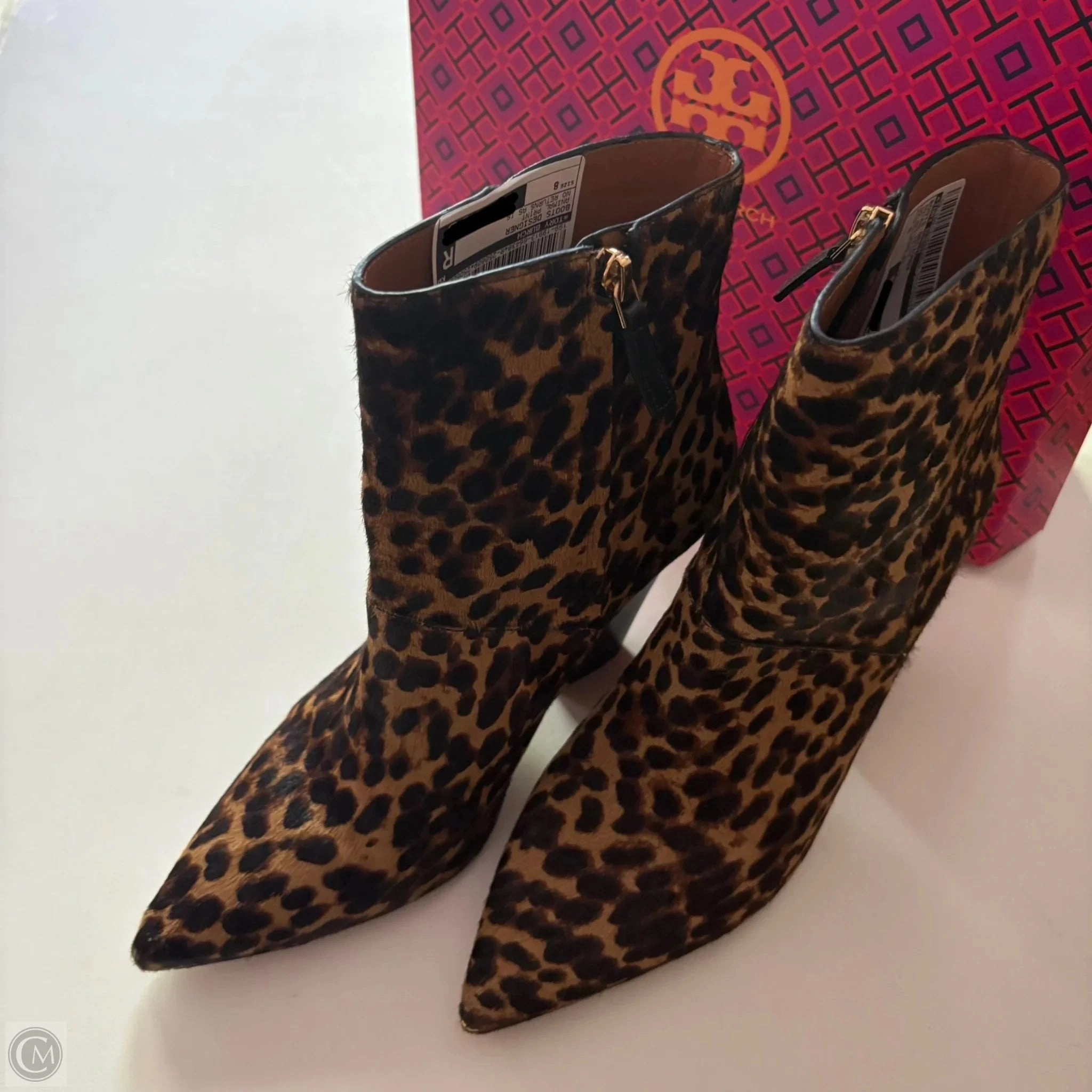 Boots Designer By Tory Burch In Animal Print, Size: 8 High Arch Rolling Motion Design
