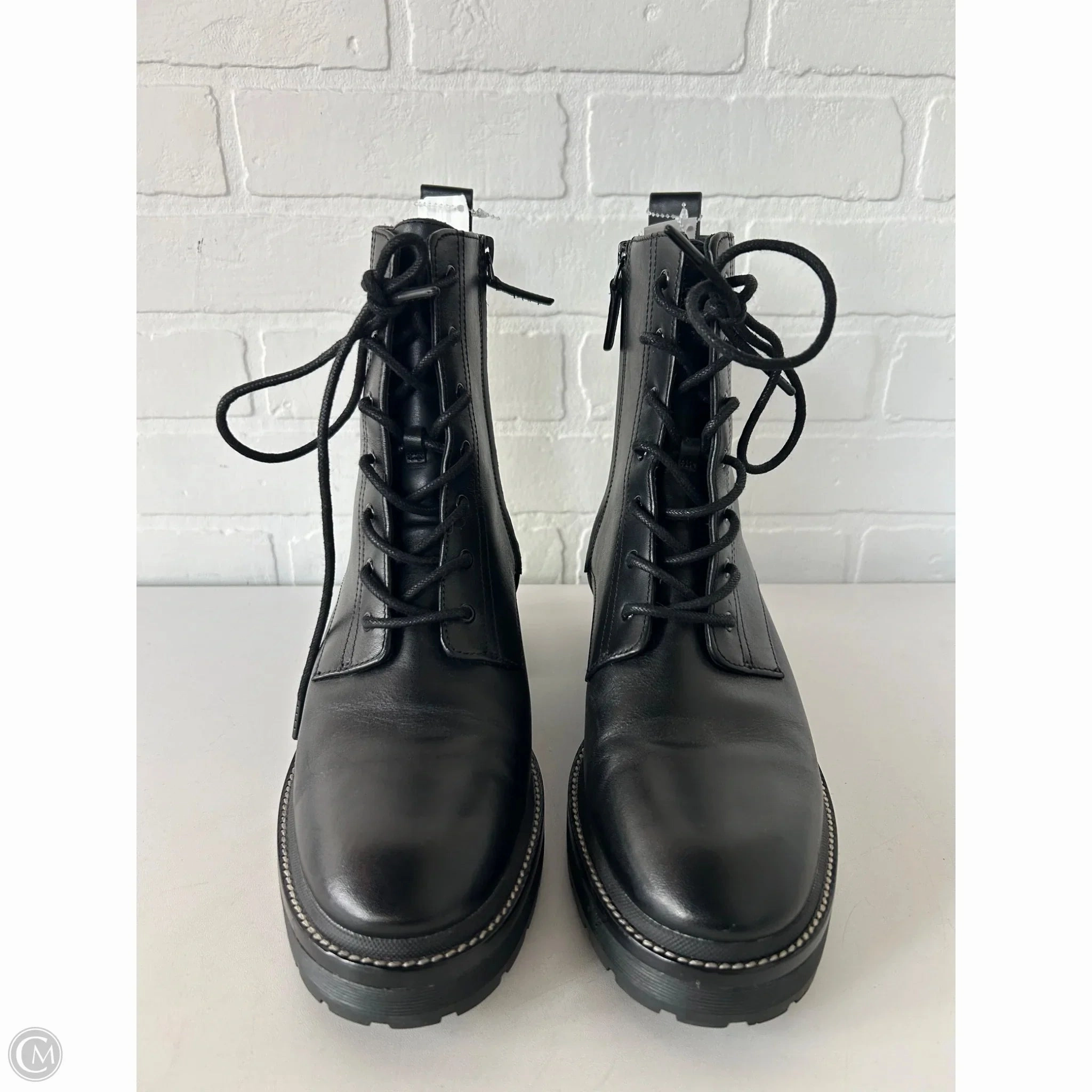 Photo Glam Boots Designer By Tory Burch In Black & Blue, Size: 11