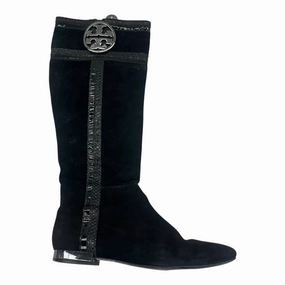 Torsional Stability Frame Boots Designer By Tory Burch In Black, Size:6.5