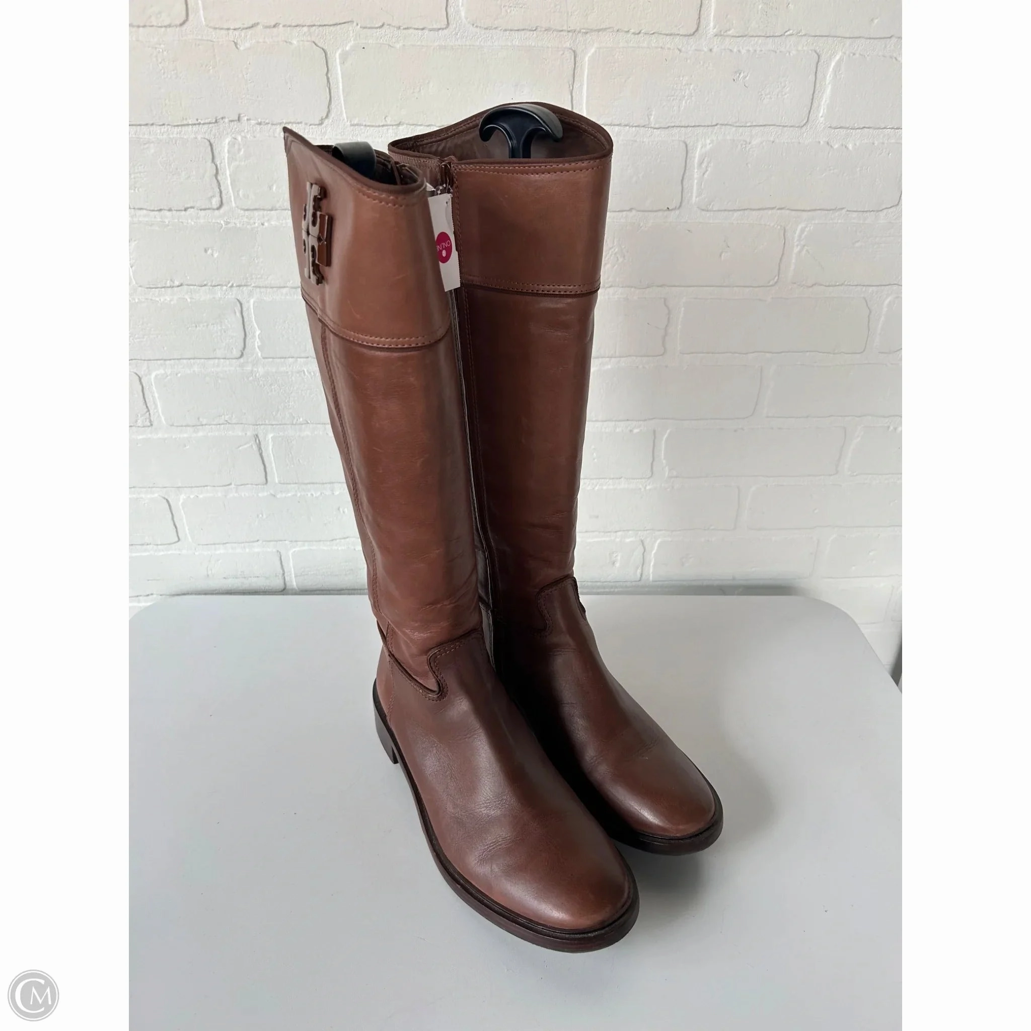 Boots Designer By Tory Burch In Brown, Size: 11 Cushioned
