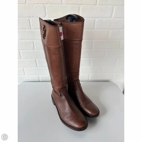 Boots Designer By Tory Burch In Brown, Size: 11 Cushioned