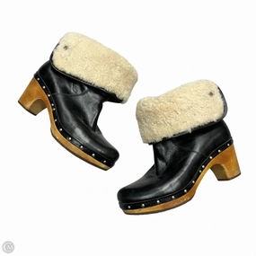 Boots Designer By Ugg In Black & Cream, Size: 7 Royal Mood
