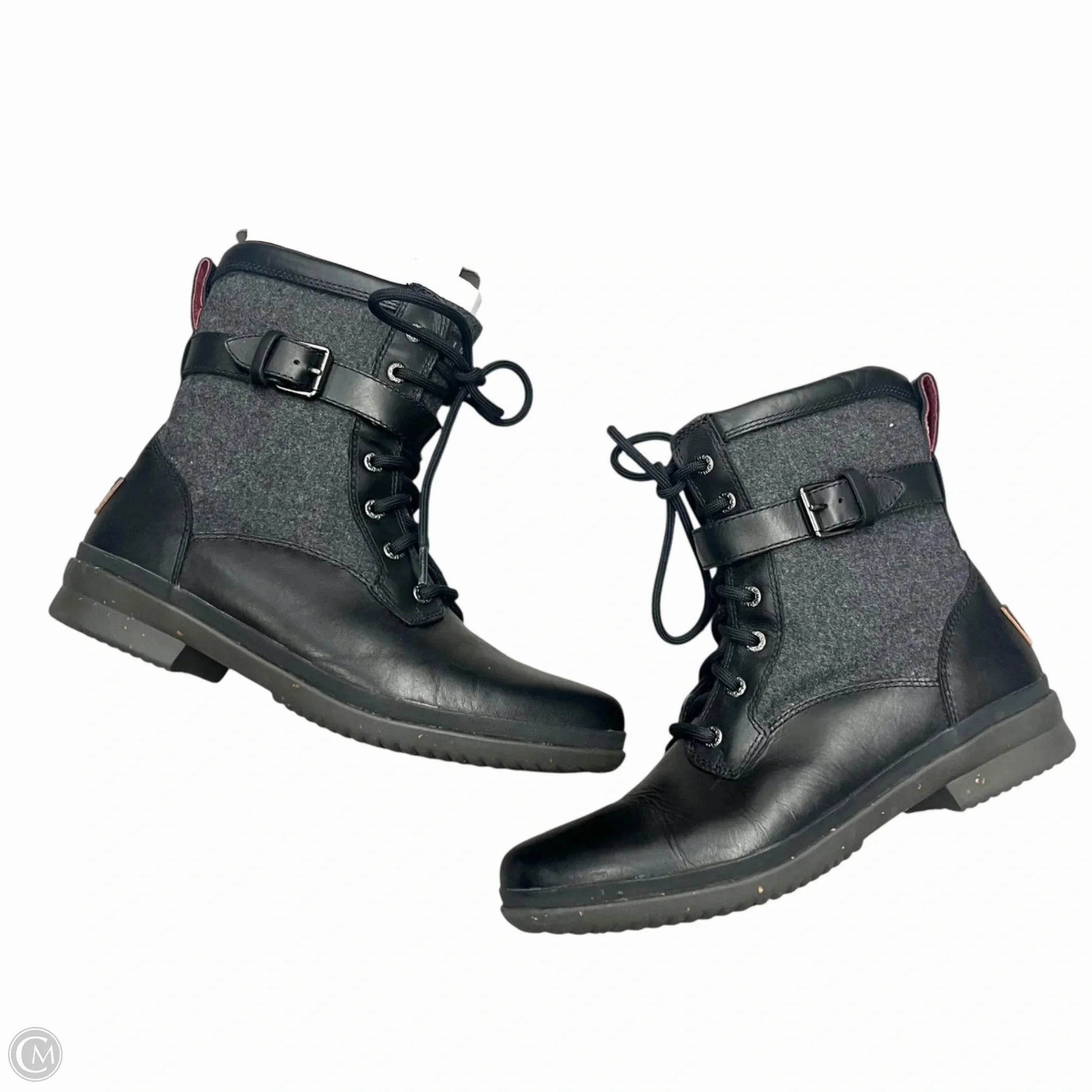 Energy Rise Boots Designer By Ugg In Black & Grey, Size: 9