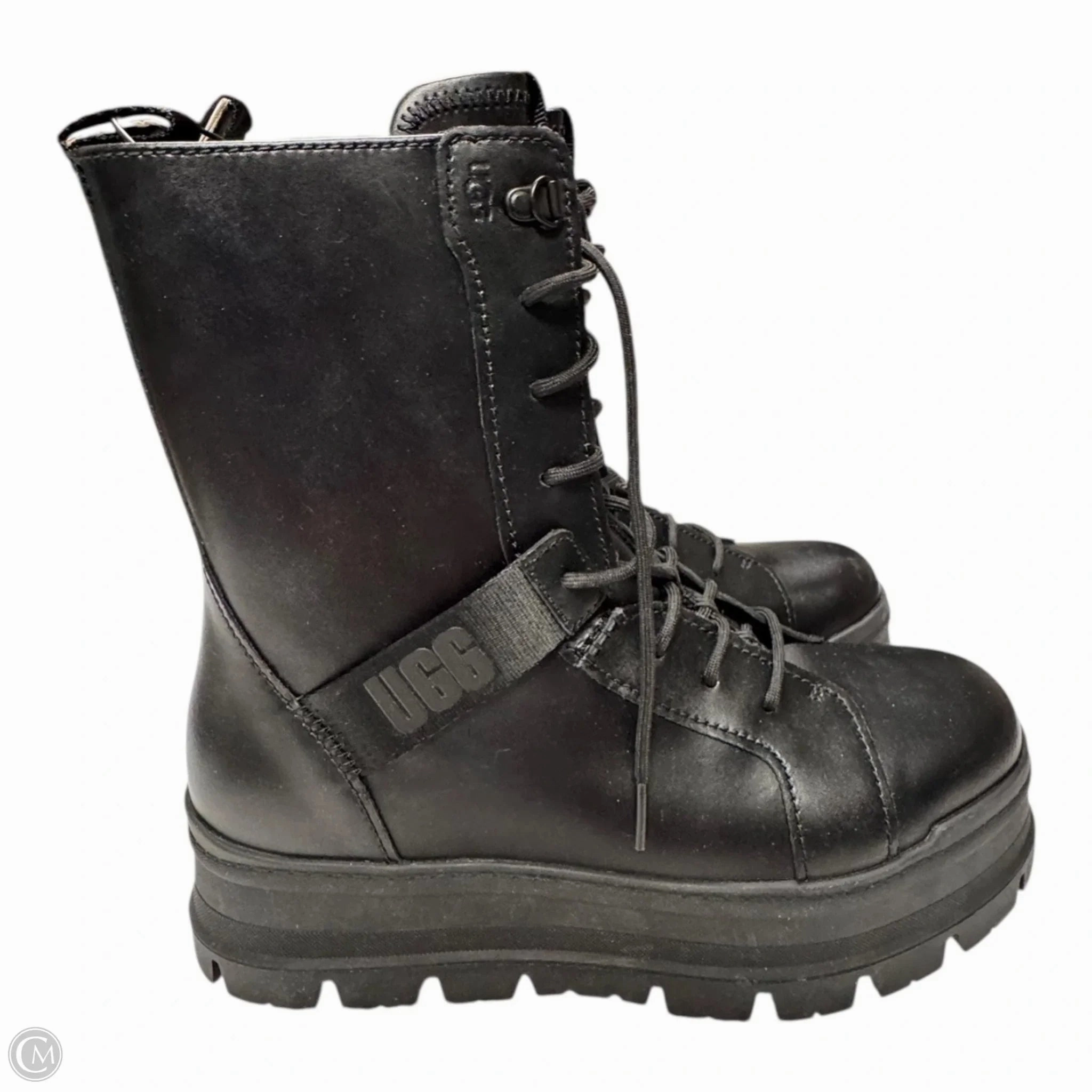 Enhanced grip Boots Designer By Ugg In Black, Size: 10