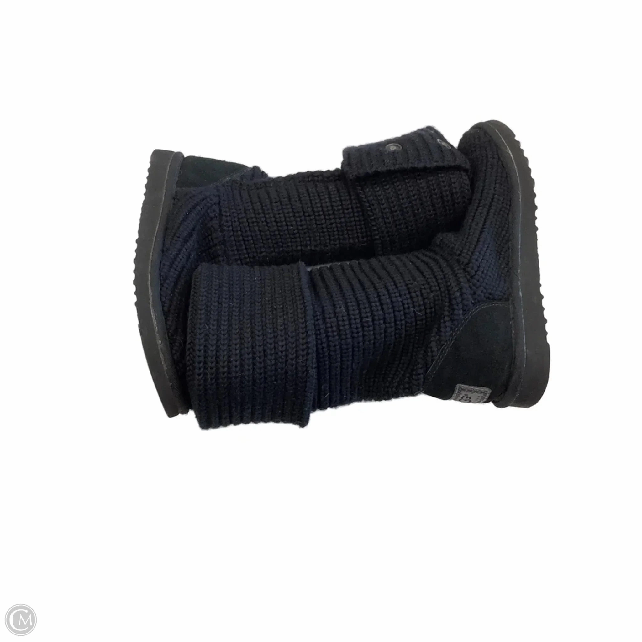 Stretchable Collar Design Boots Designer By Ugg In Black, Size: 6