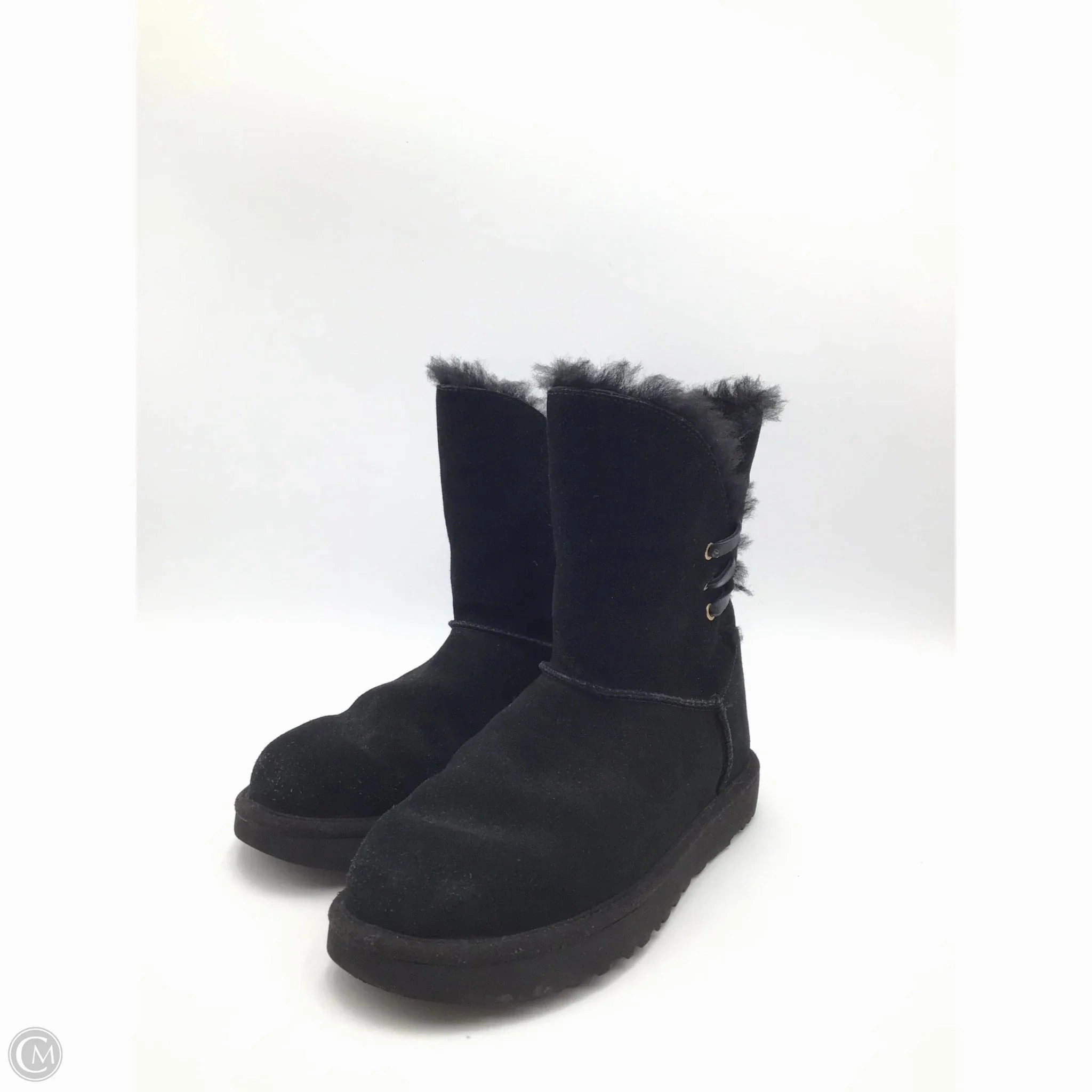 Boots Designer By Ugg In Black, Size: 8 Metal Edge