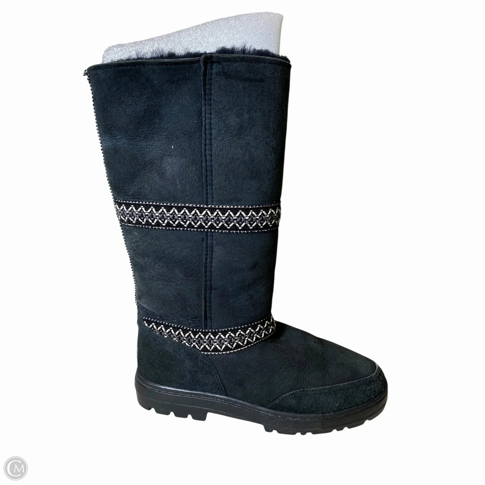 Boots Designer By Ugg In Black, Size: 8 Color Mix
