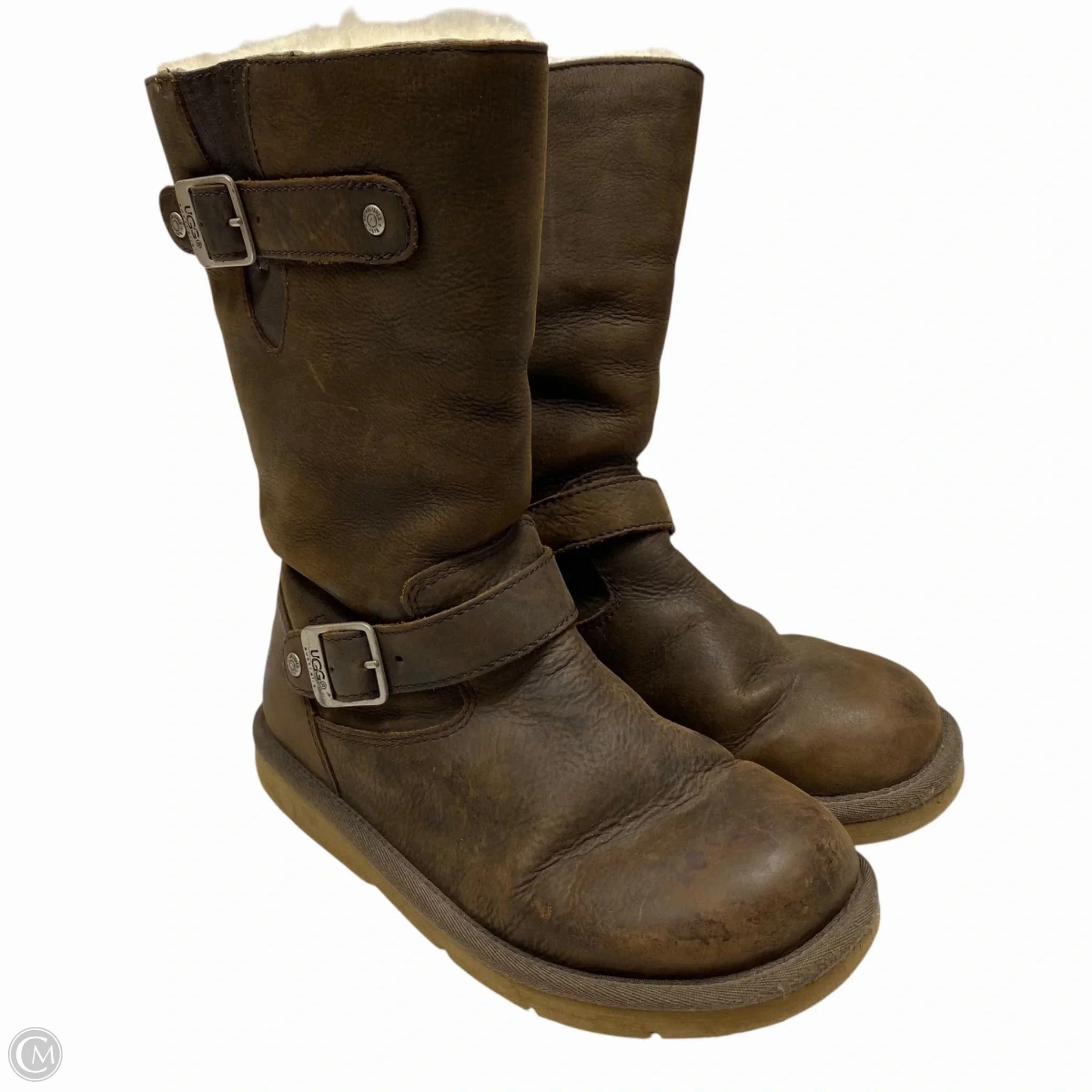 Boots Designer By Ugg In Brown, Size: 7 World Walk Carry Easy
