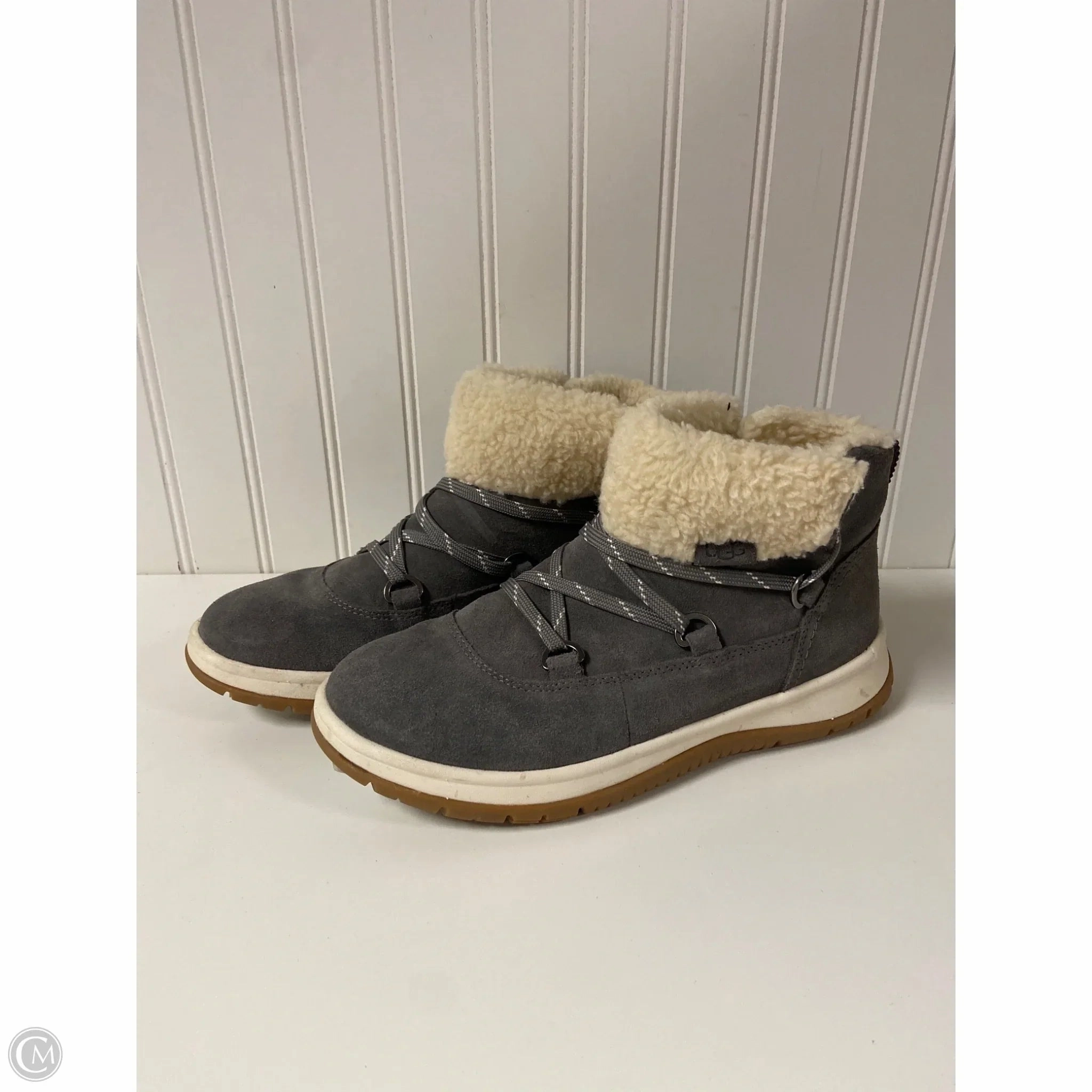 Boots Designer By Ugg In Grey, Size: 8 Storm Proof