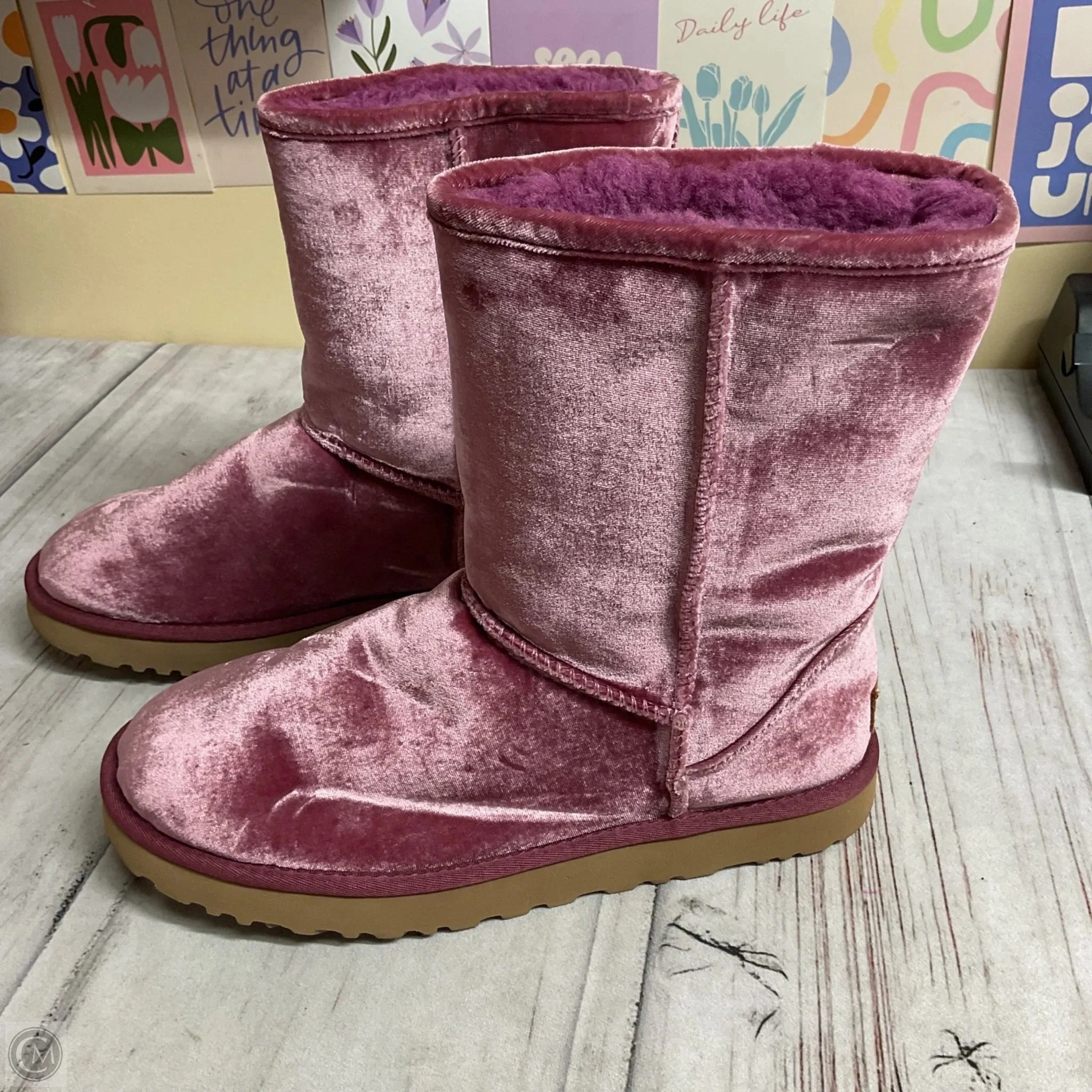 Boots Designer By Ugg In Pink, Size: 10 Angel Mood Proprietary Cushion System