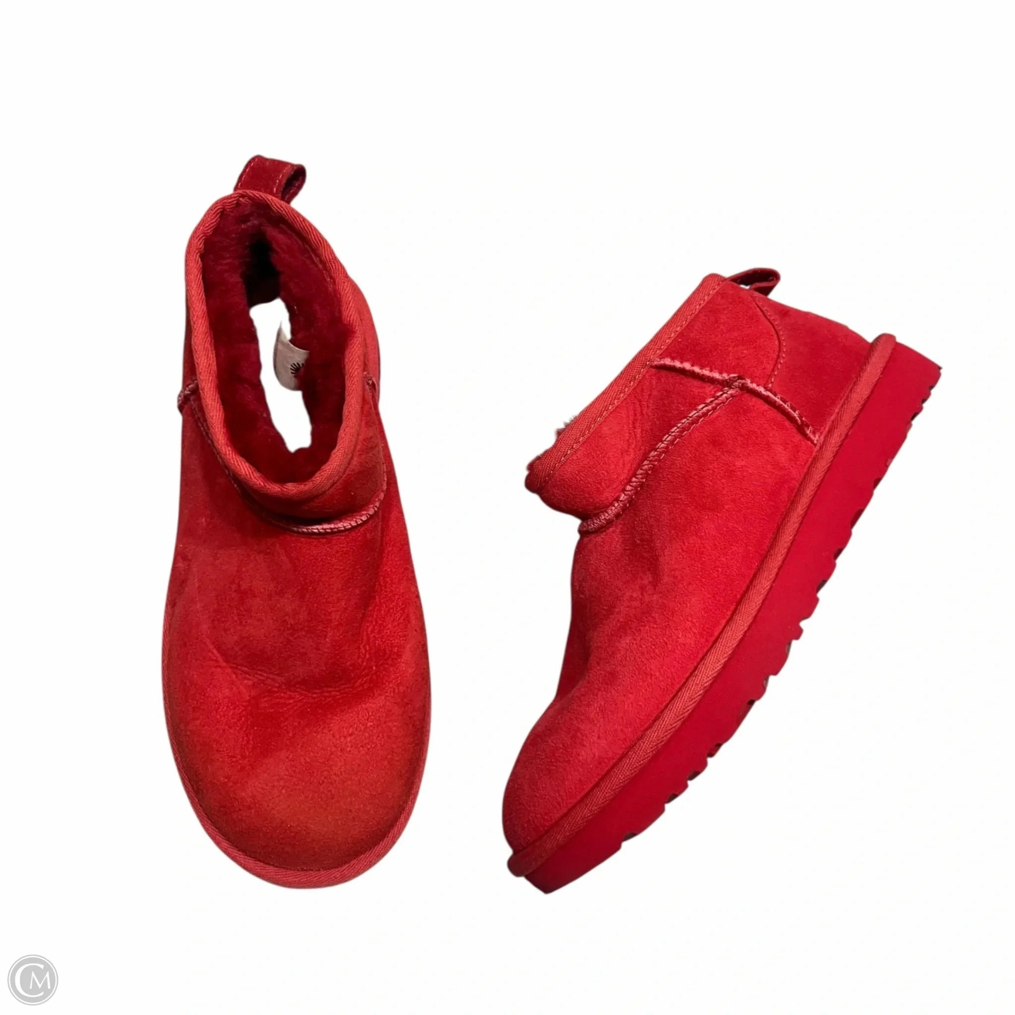 Padded Comfort Wellness Seekers Gloss Mood Boots Designer By Ugg In Red, Size: 7