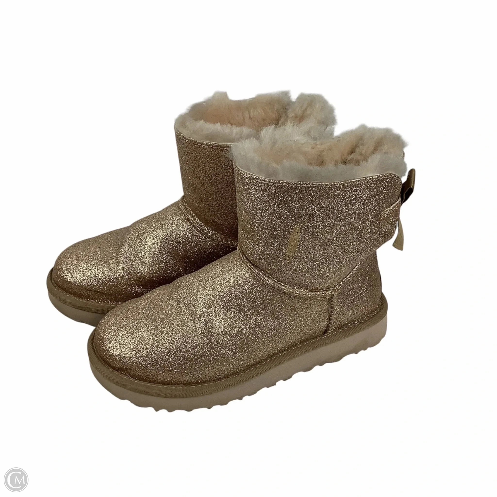 Style Goal Boots Designer By Ugg In Rose Gold, Size: 6