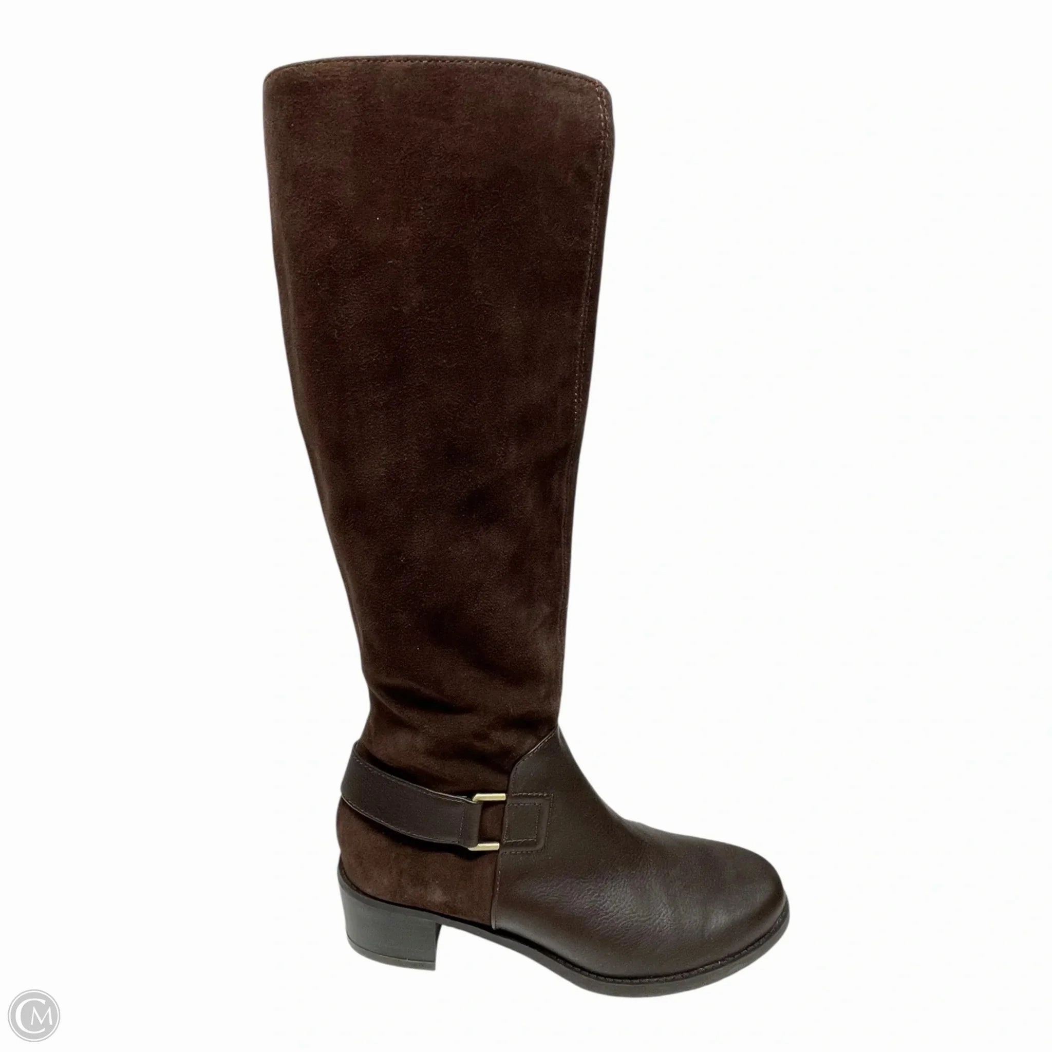 Fire Side Rain Shield Boots Knee Flats By Aerosoles In Brown, Size: 7