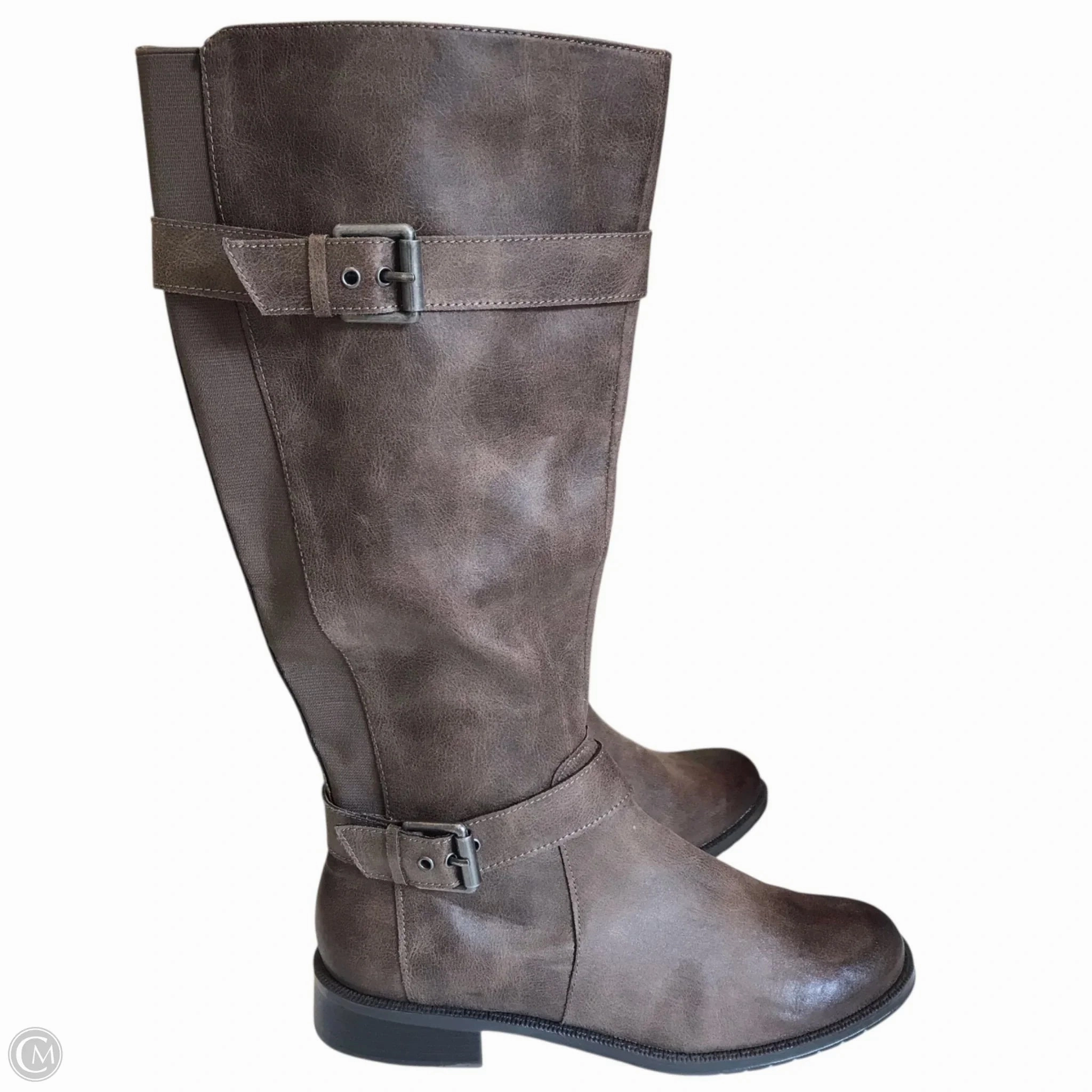 Wide Sole Boots Knee Flats By Aerosoles In Brown, Size: 9