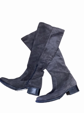 Boots Knee Flats By Born In Grey, Size: 9.5 Protective Lining