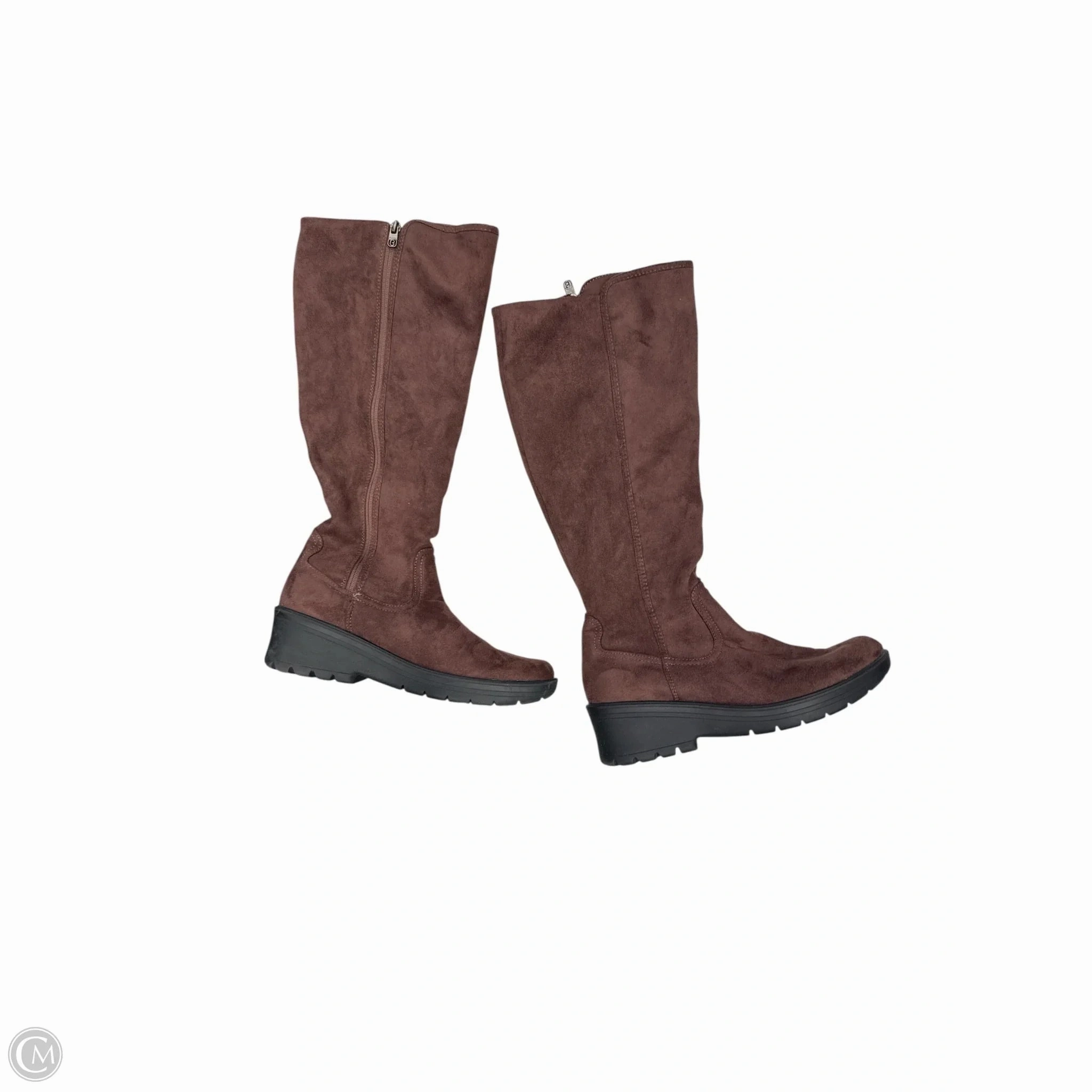 Boots Knee Flats By Bzees In Brown, Size: 10 urban commuting Bendable