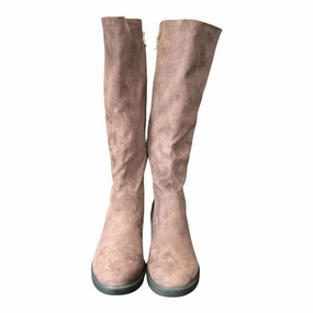 Breathable Cold Weather Commuter Cushioned Step Cold Weather Commuter Boots Knee Flats By Bzees In Purple, Size: 8.5