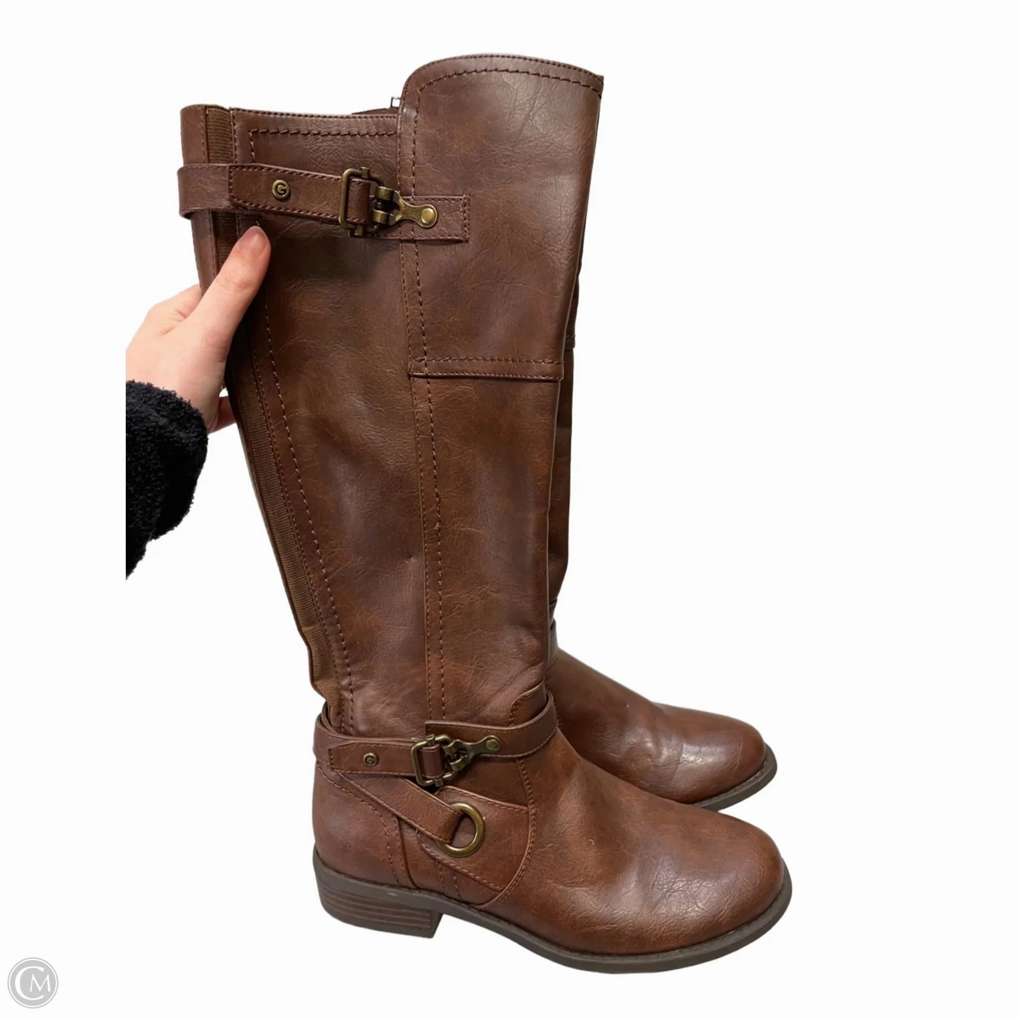 Boots Knee Flats By Guess In Brown, Size: 8.5 City Trek