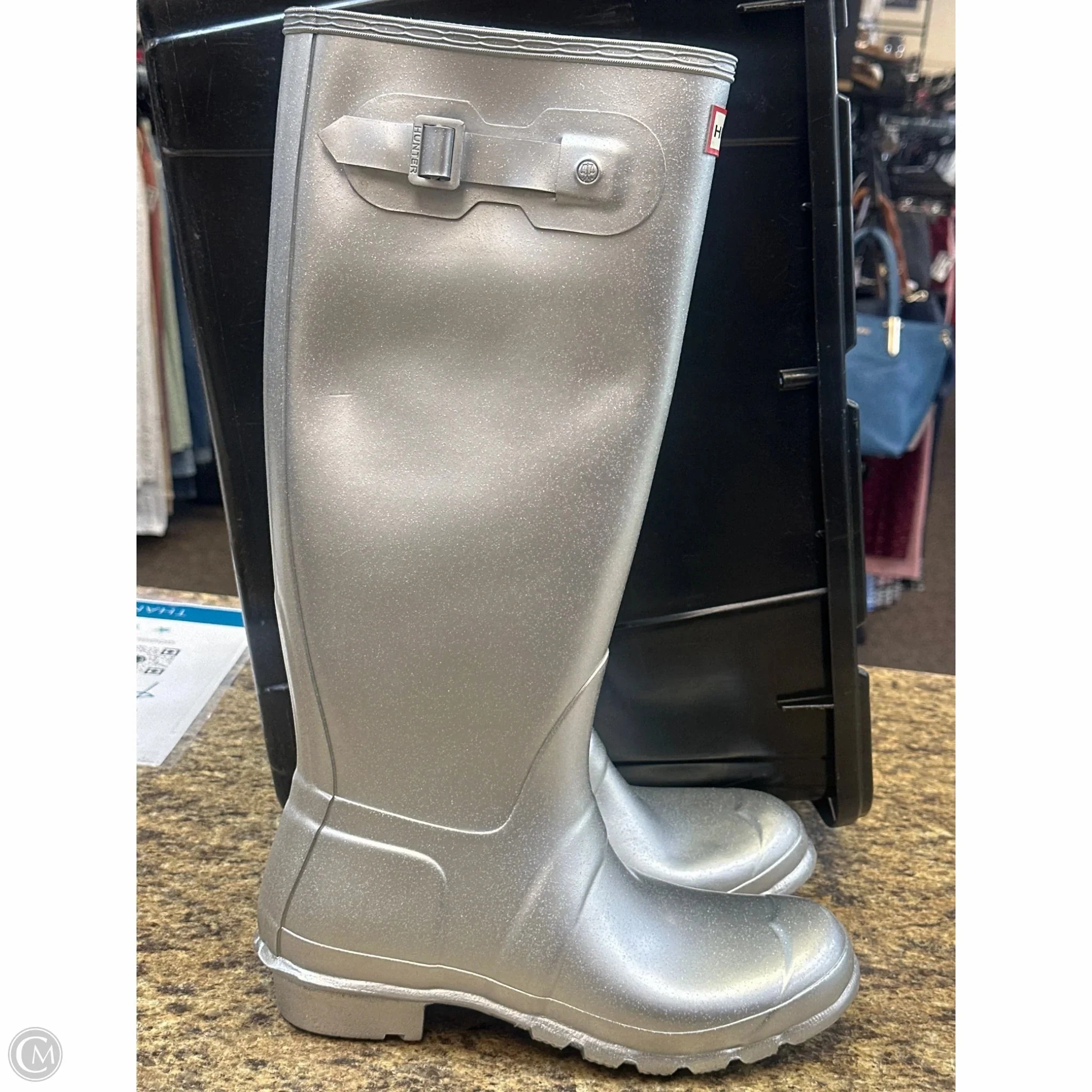 Boots Knee Flats By Hunter In Silver, Size: 9 Rodeo Event