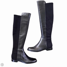 Slip   Resistant Lug Rugged Built Rainy Day Commuter Boots Knee Flats By Marc Fisher In Black, Size: 10