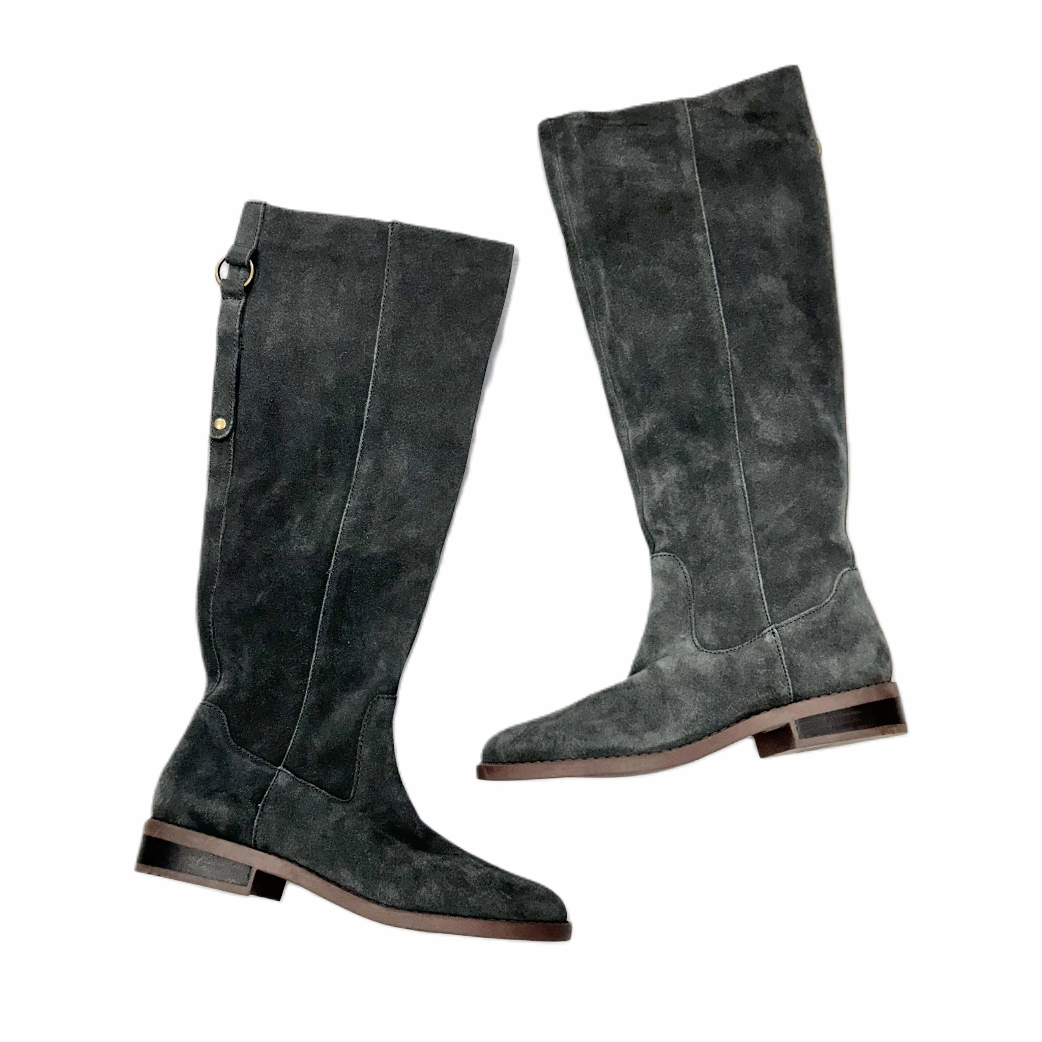 Durable Comfort Cushioned Step Cold Climate Boots Knee Flats By Market & Spruce In Grey, Size: 6.5