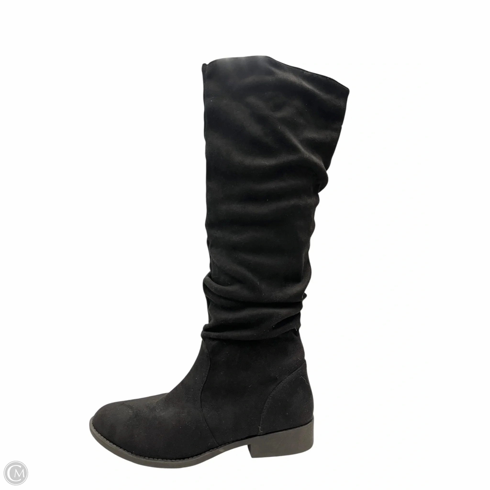 Reinforced Form Backcountry Camper Boots Knee Flats By Qupid In Black, Size: 8