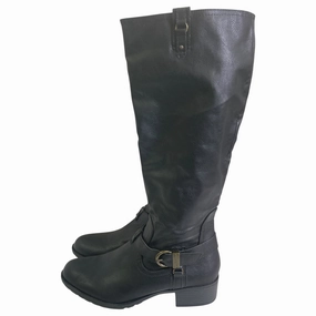 Classic Color Strong material Boots Knee Flats By Rampage In Black, Size:10