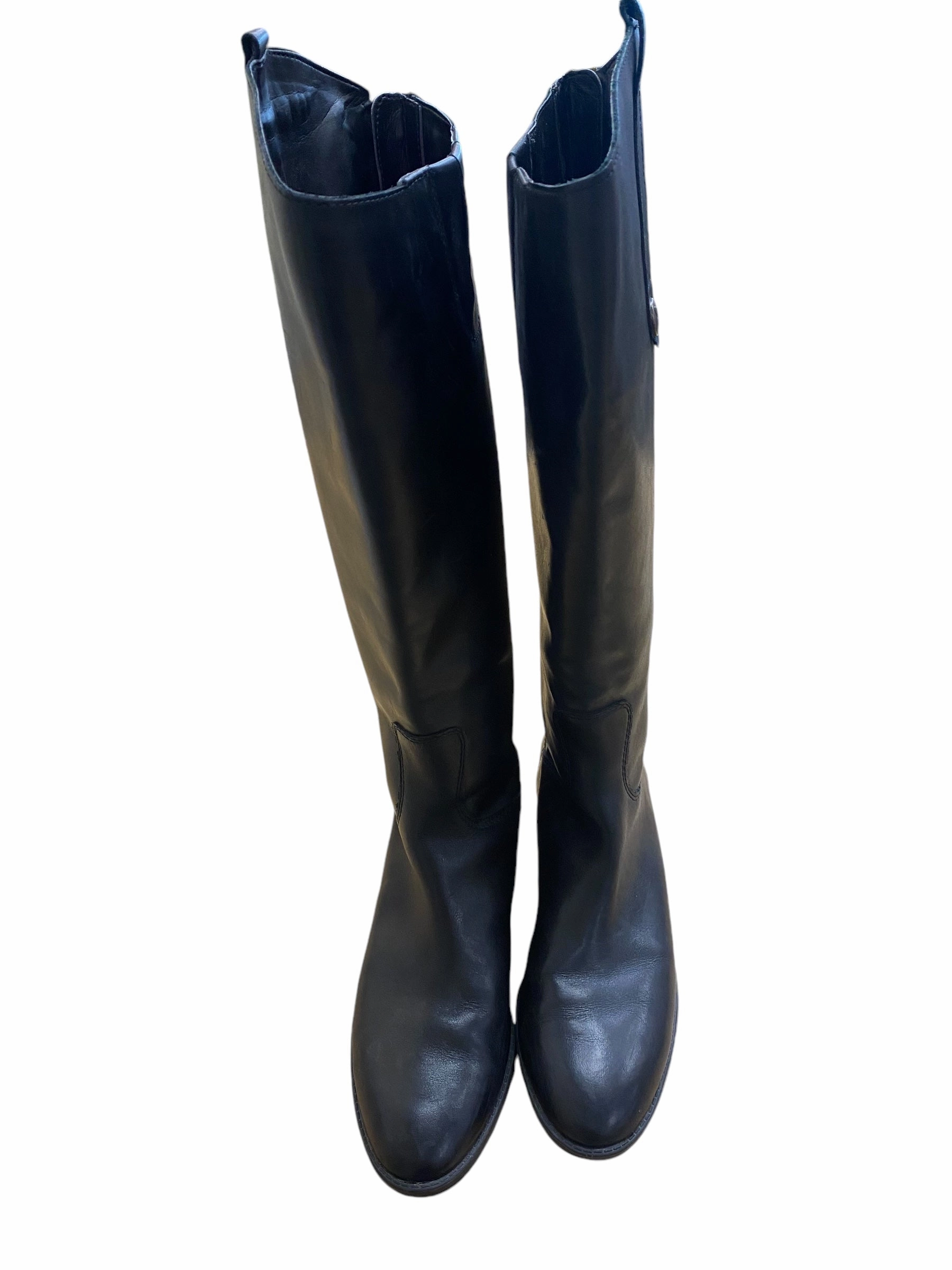 Boots Knee Flats By Sam Edelman In Black, Size: 7.5 Elastic Sides