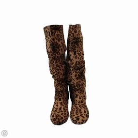 Low Top Boots Knee Flats By Soda In Animal Print, Size: 6.5