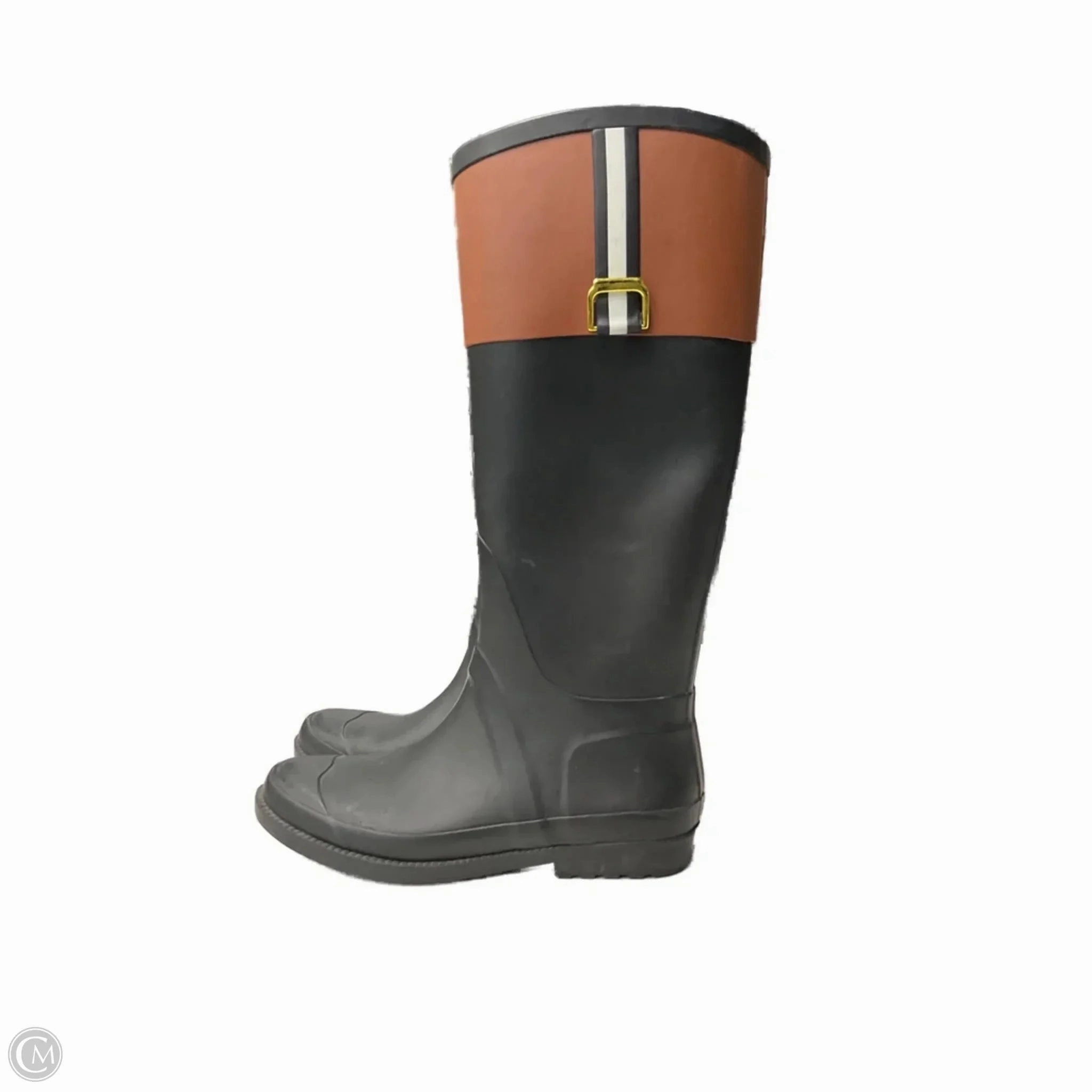 Cushioned Step Rainy Days Boots Knee Flats By Tommy Hilfiger In Black, Size: 7