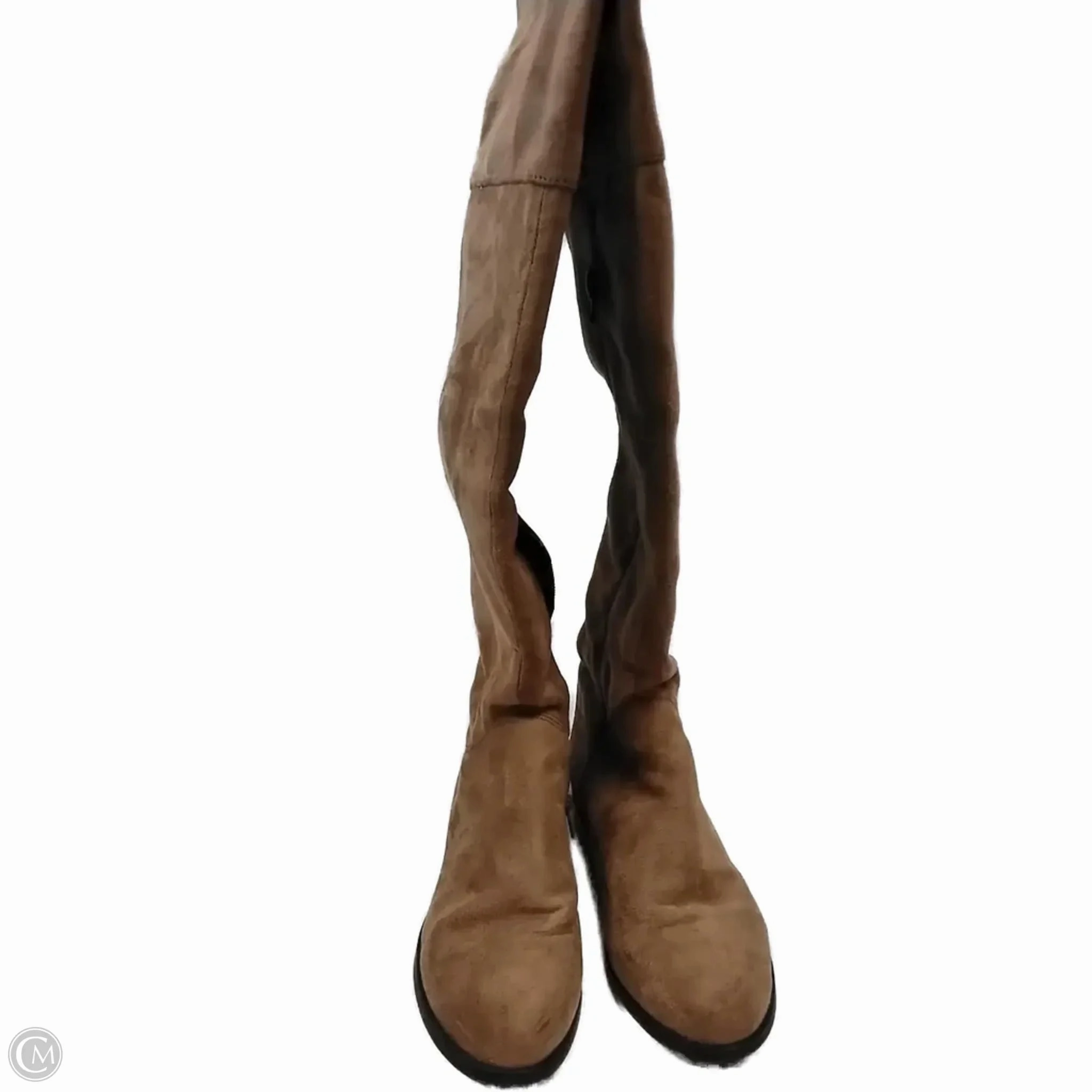 Boots Knee Flats By Xoxo In Beige, Size: 6.5 Light support Mud Resistant Daily Walks