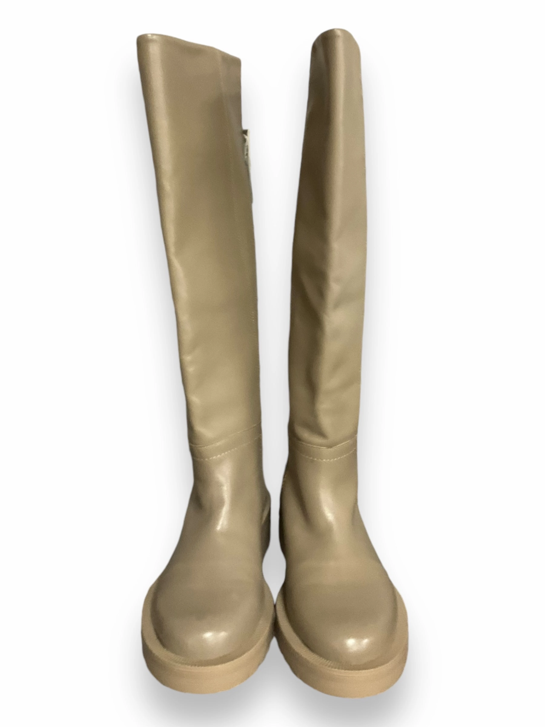 Soft Touch Boots Knee Flats By Zara In Beige, Size: 6