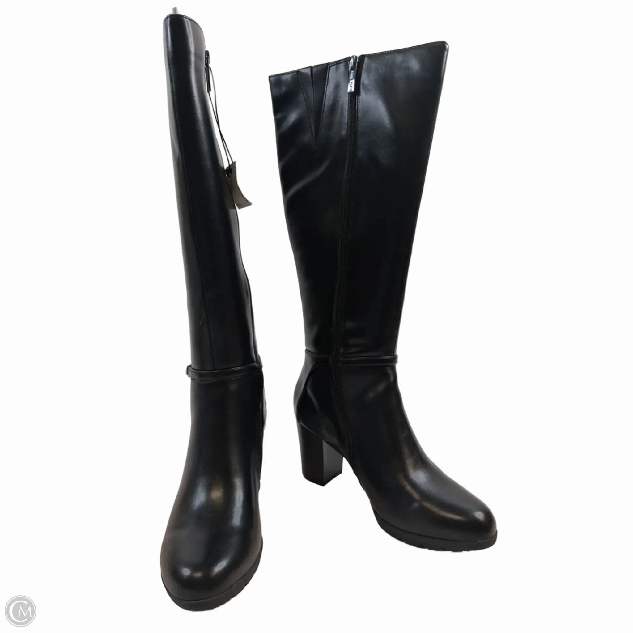 Boots Knee Heels By Anne Klein In Black, Size: 9 Rugged Built Night Travel