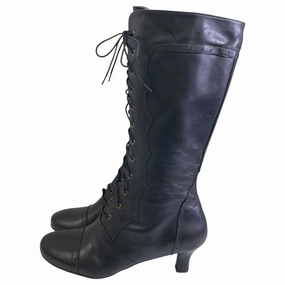 Boots Knee Heels By ARRAY In Black, Size:12 microfiber